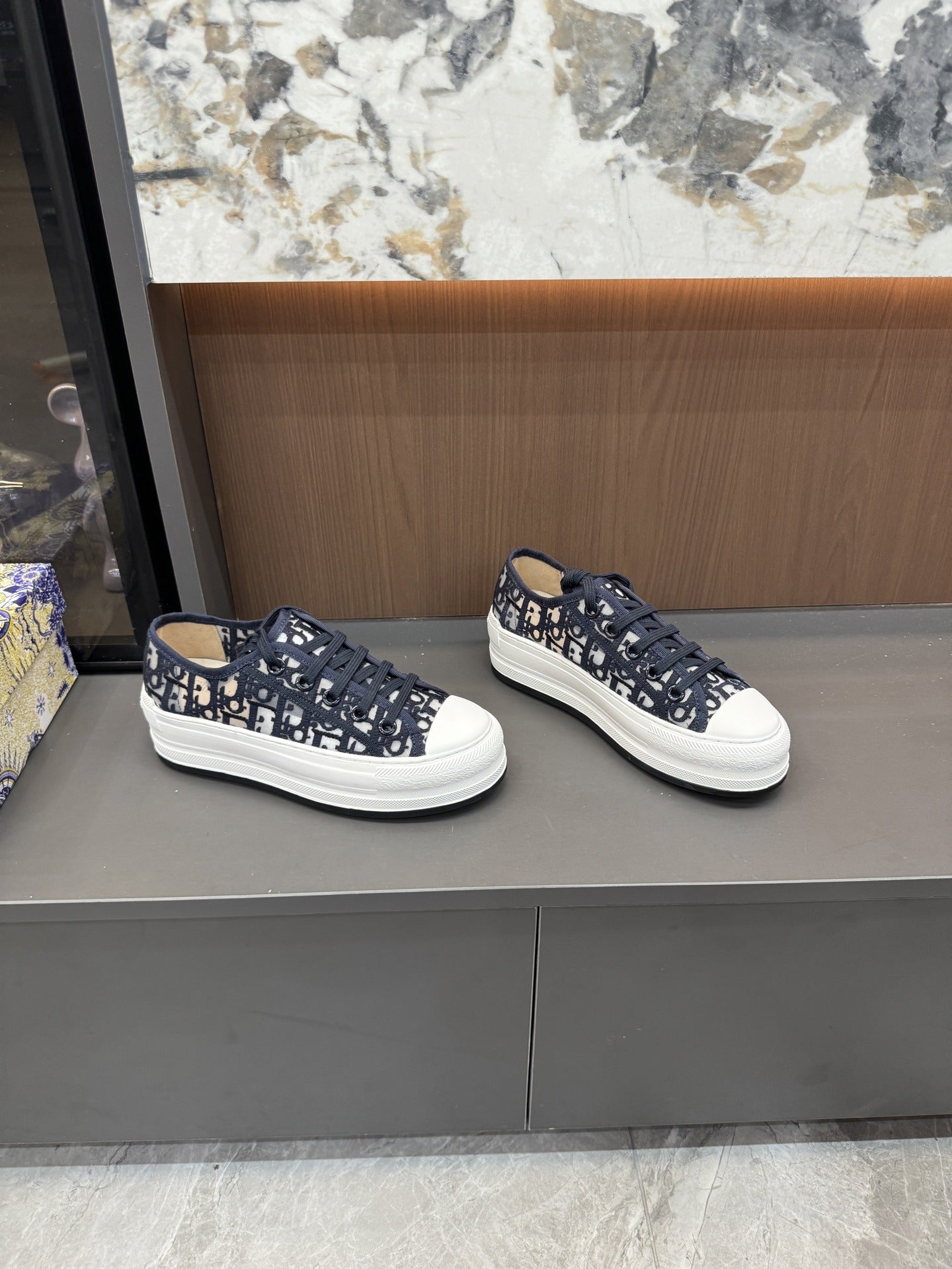 Dior Women Cotton & Lambskin Leather Embroidered Shoes