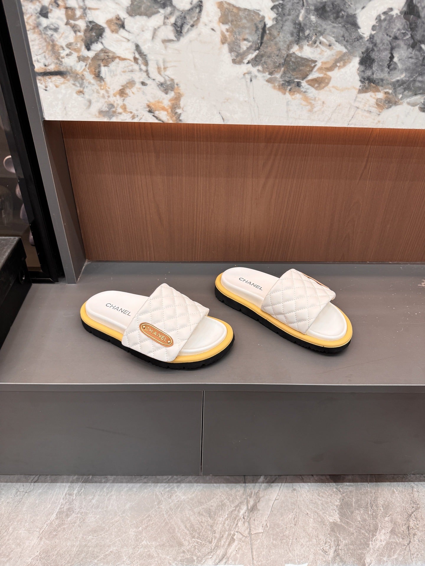 Chanel Lambskin Leather Slides