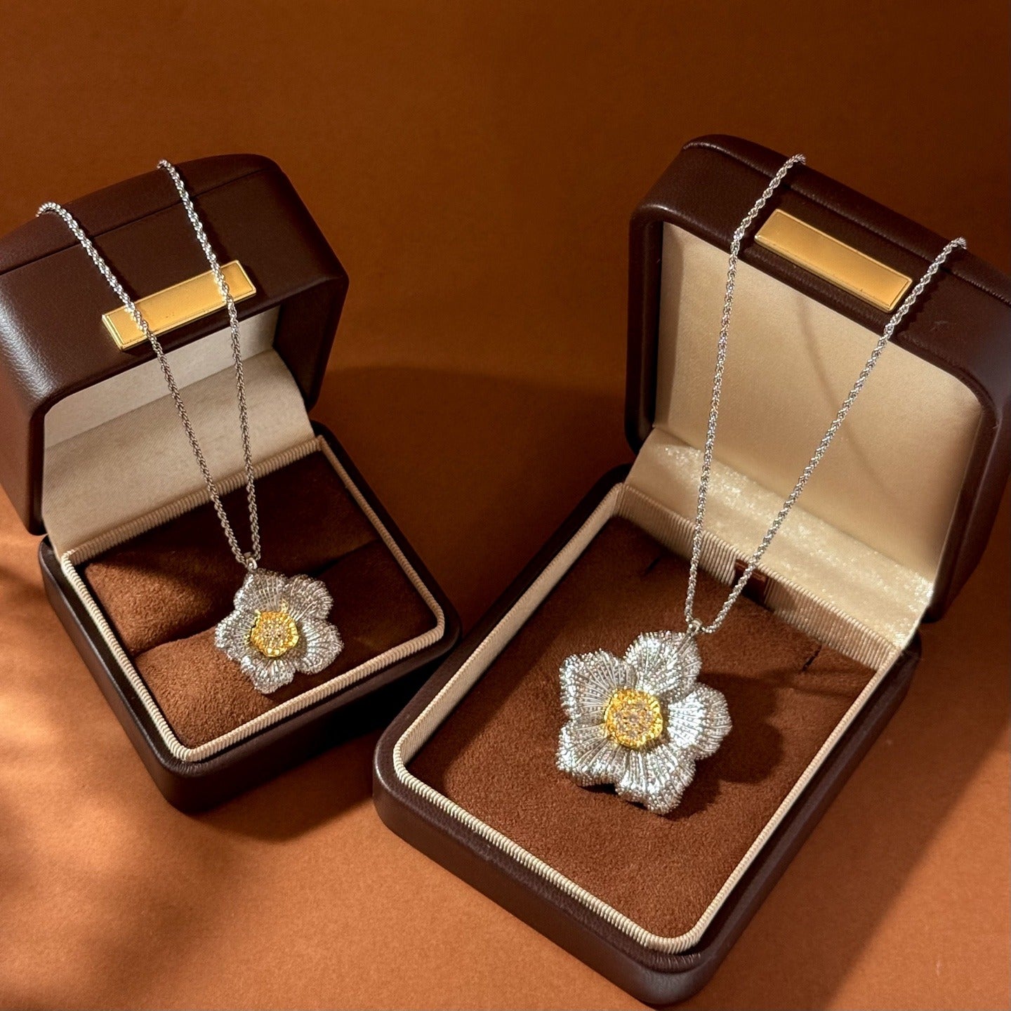 Buccellati Brass Floral Necklace