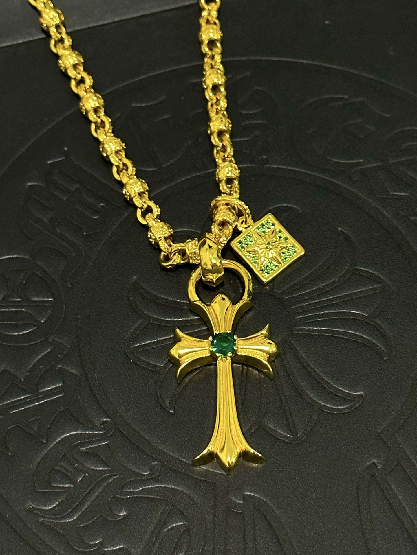 Chrome Hearts Sterling Silver Cross Necklace