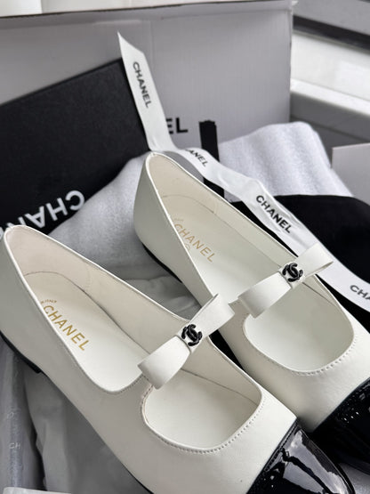 Chanel Patent Leather Bow Shoes