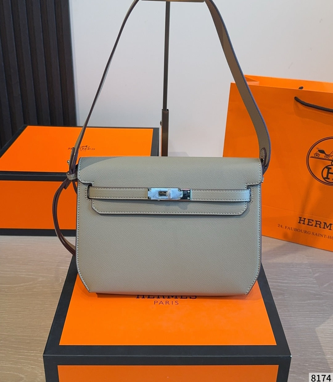 Hermes Leather Saddle Crossbody Bag