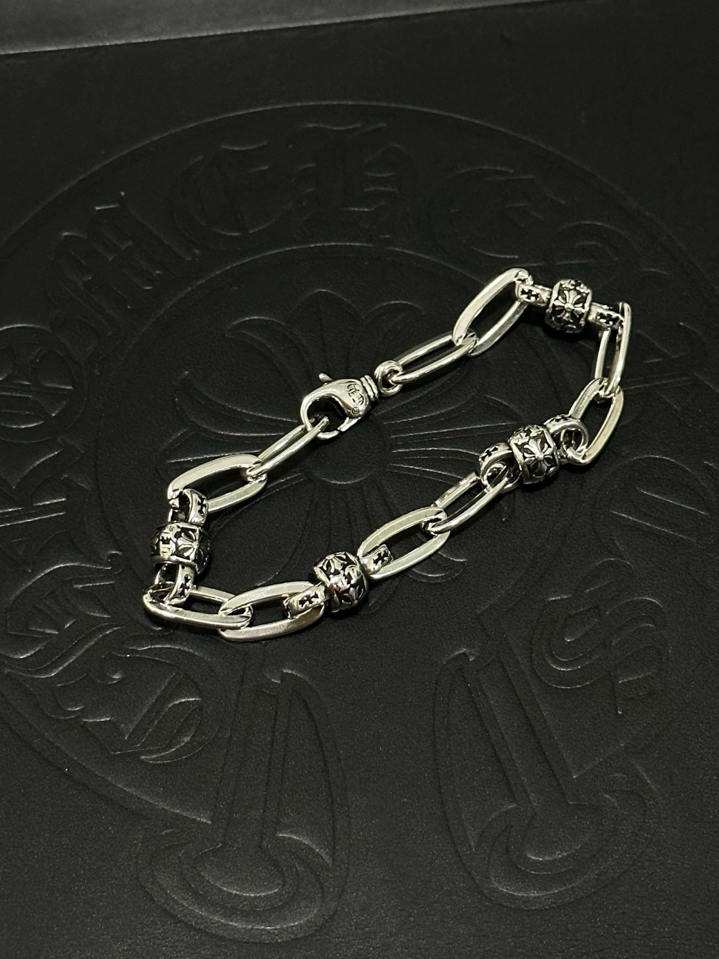 Chrome Hearts Sterling Silver Cross Bracelet