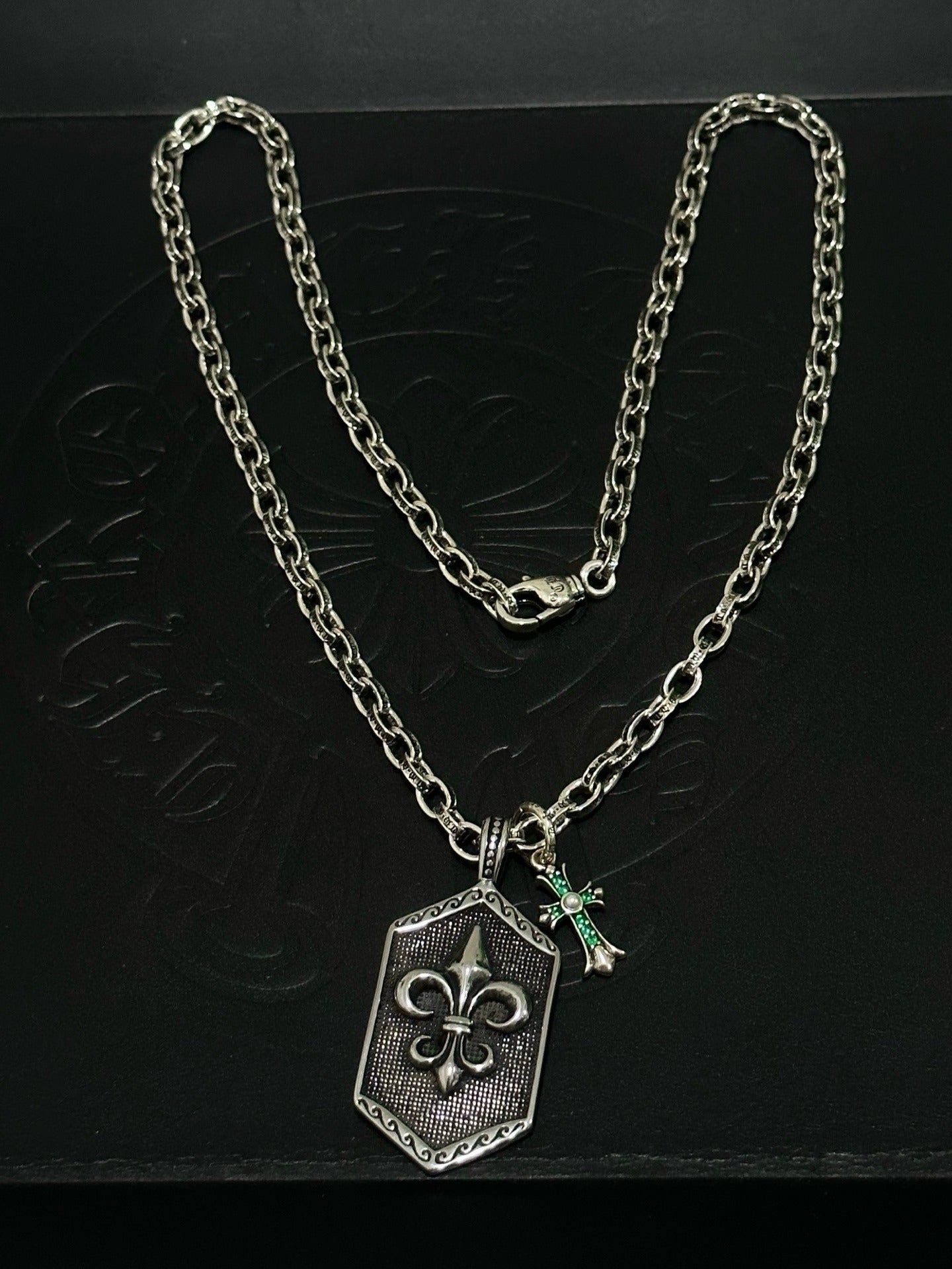 Chrome Hearts Sterling Silver Cross Necklace