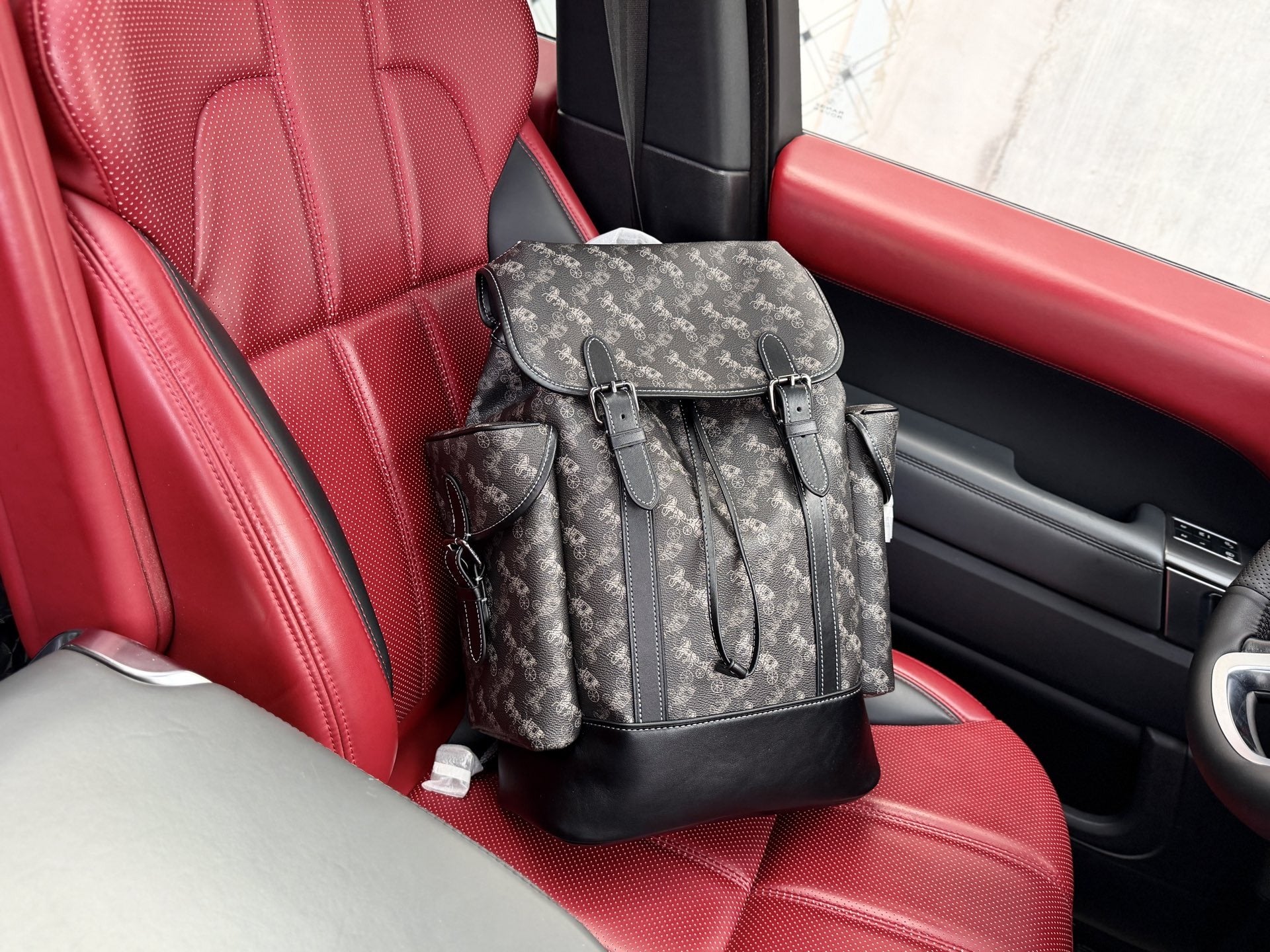 Coach Canvas Logo Backpack