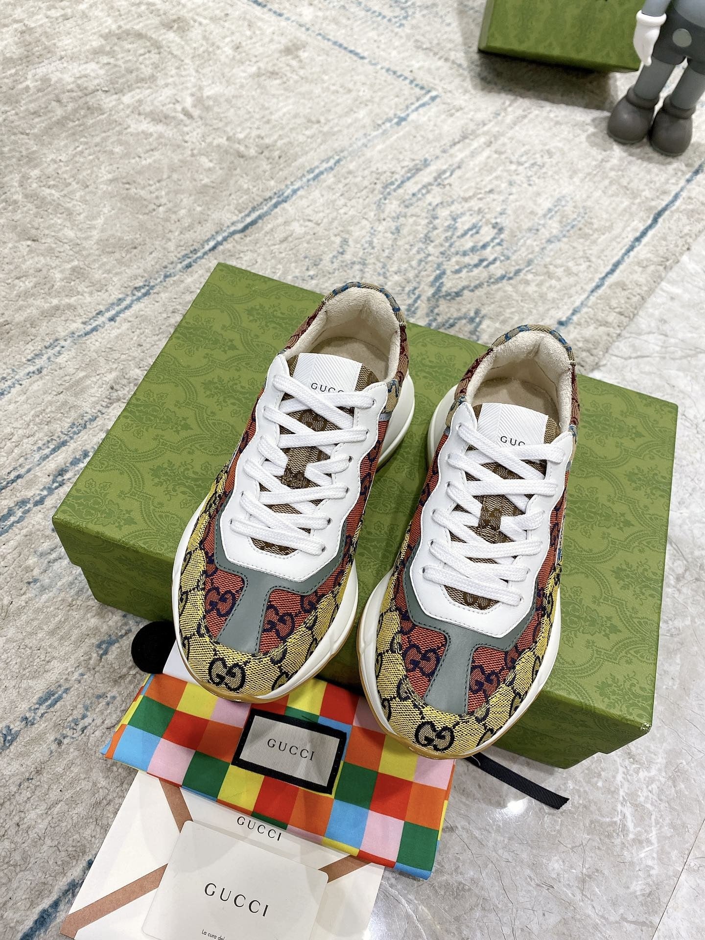 Gucci Lambskin Leather Logo Sneakers