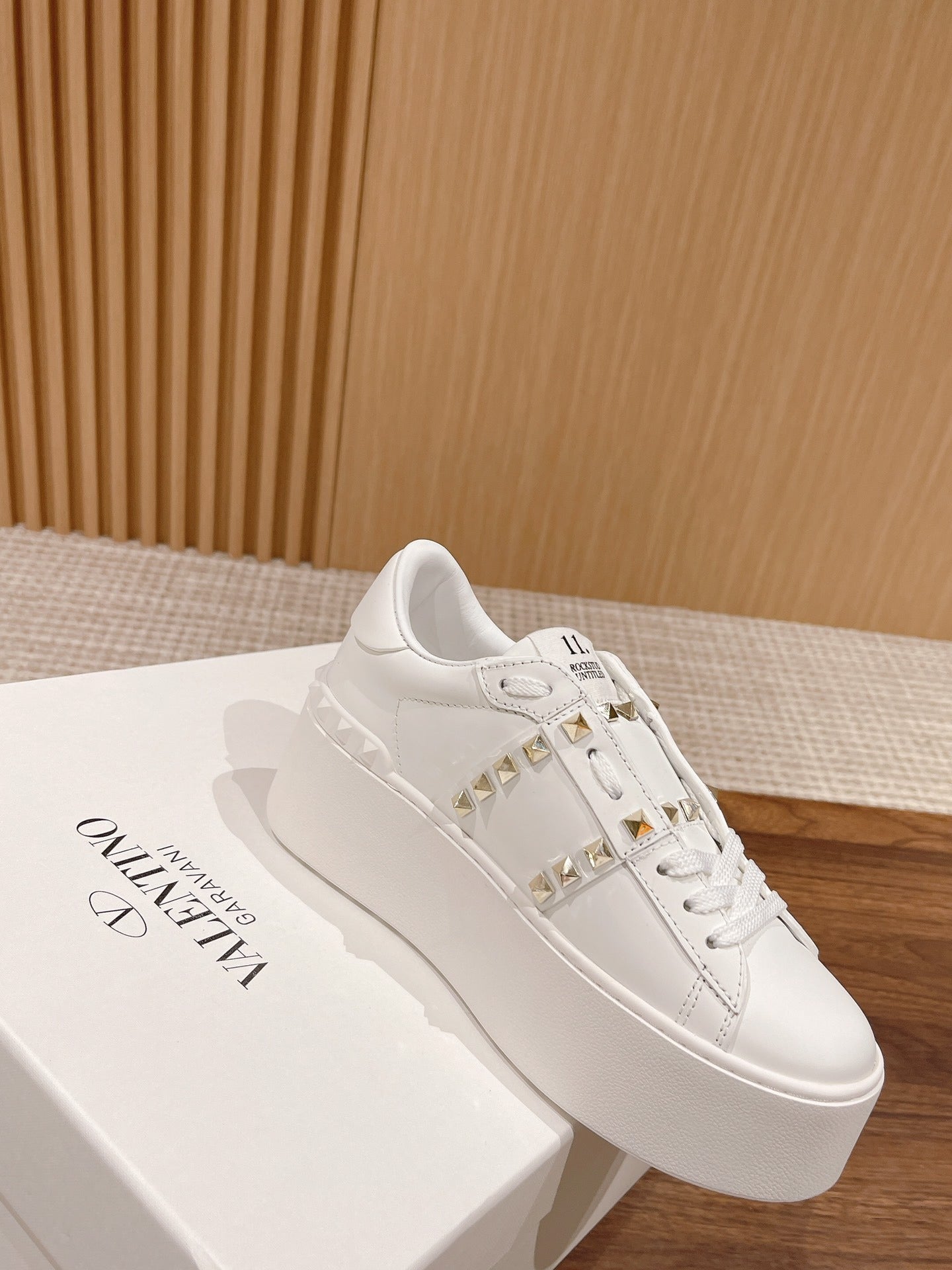 Valentino Calfskin Leather Sneakers