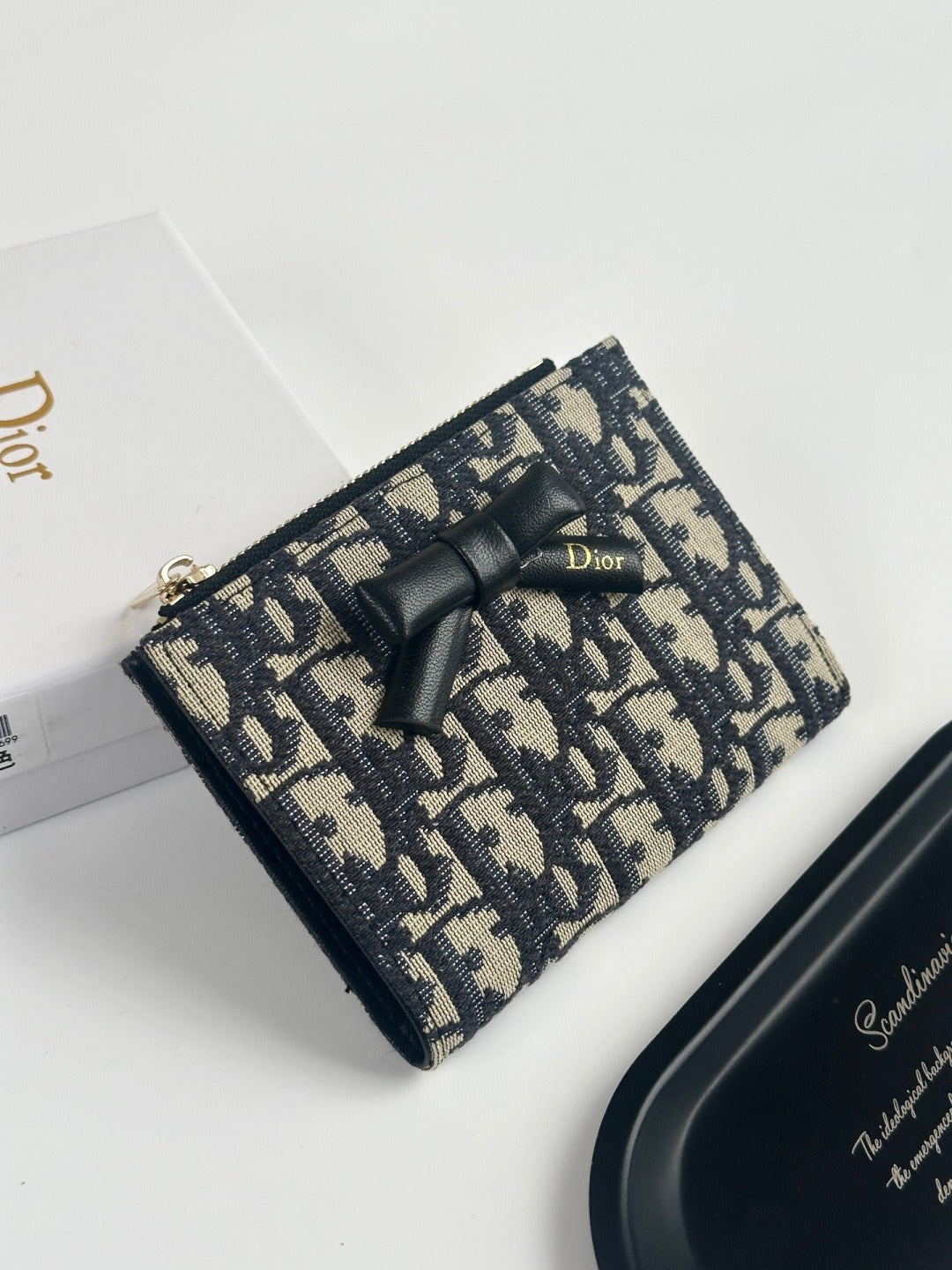 Dior Black Calfskin Leather Wallet