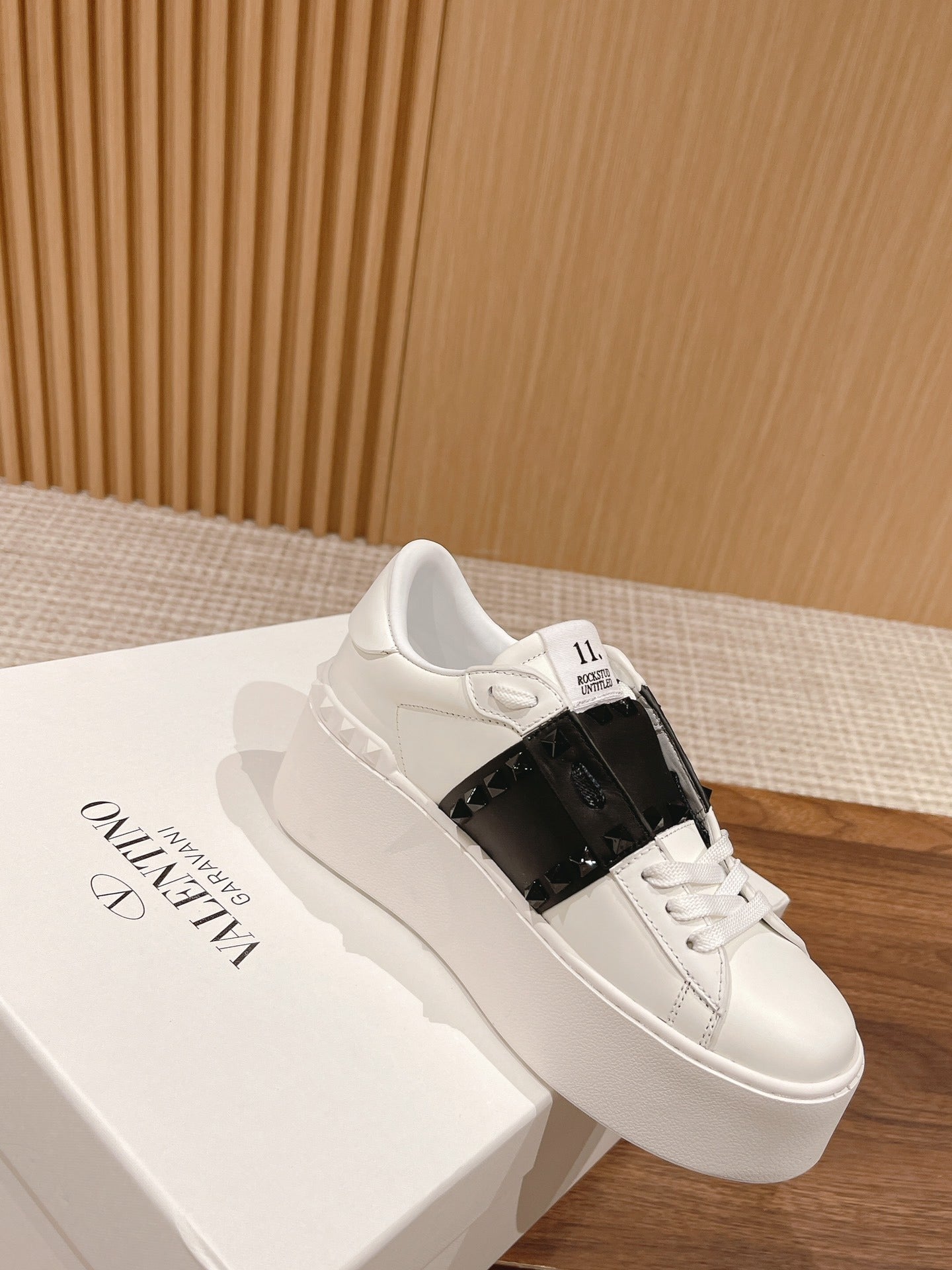 Valentino Calfskin Leather Sneakers