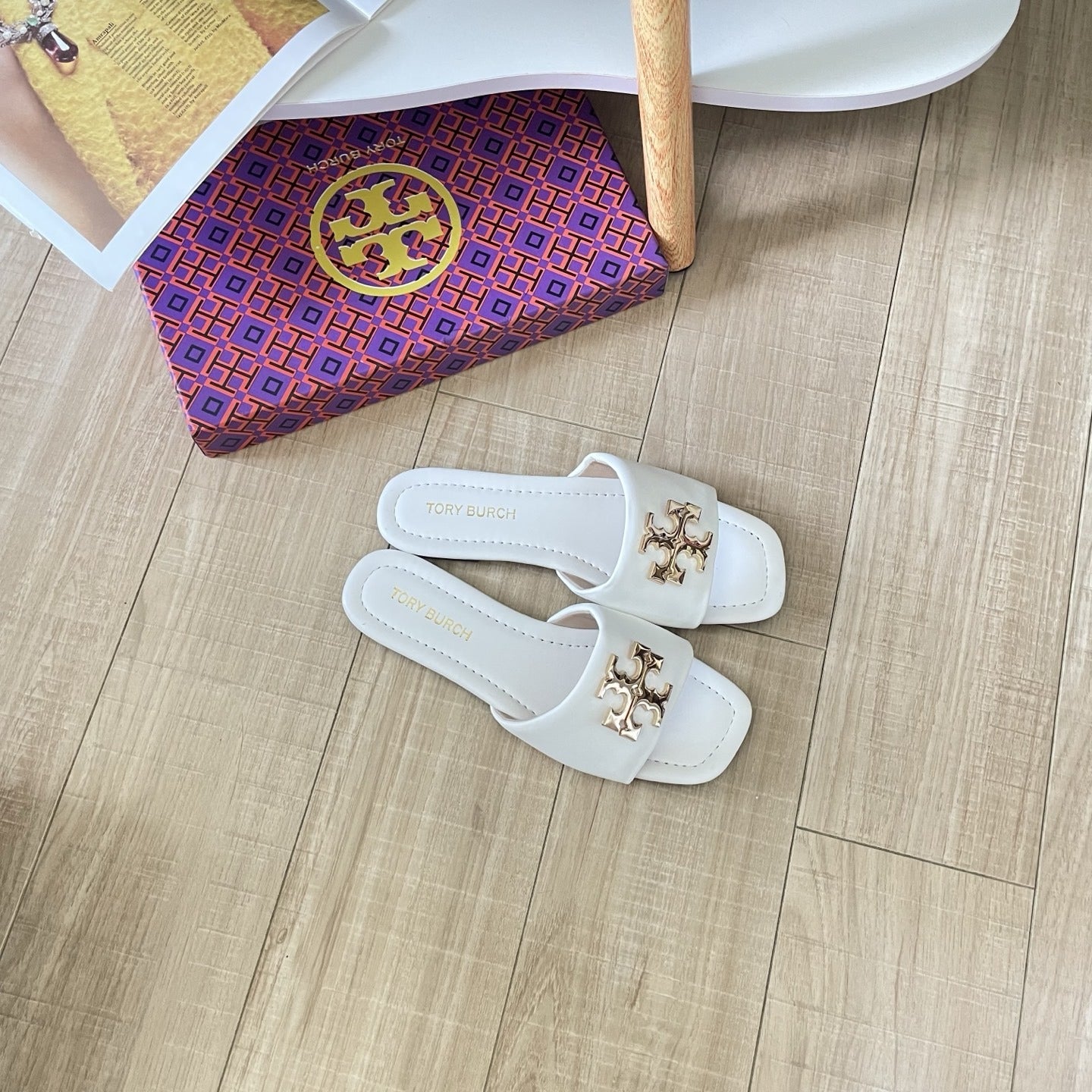 Tory Burch Patent Leather Slides