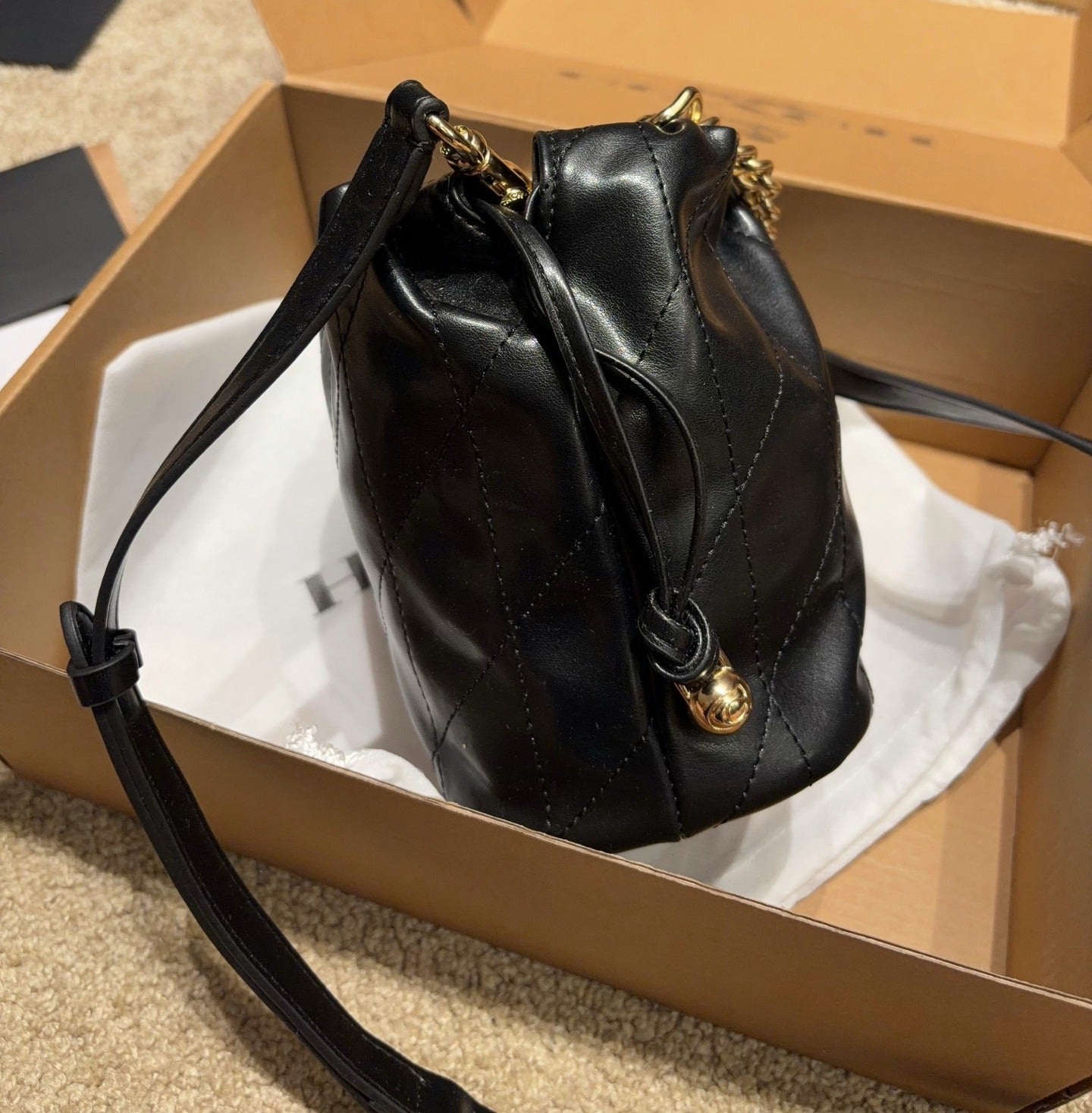 Coach Leather Chain Handbag