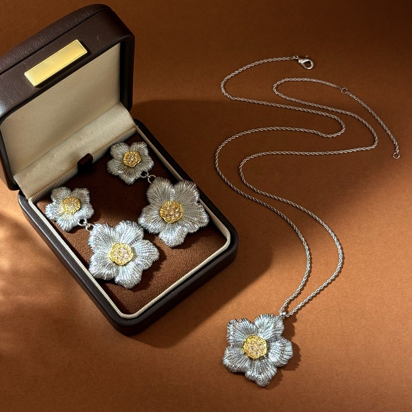 Buccellati Brass Floral Necklace