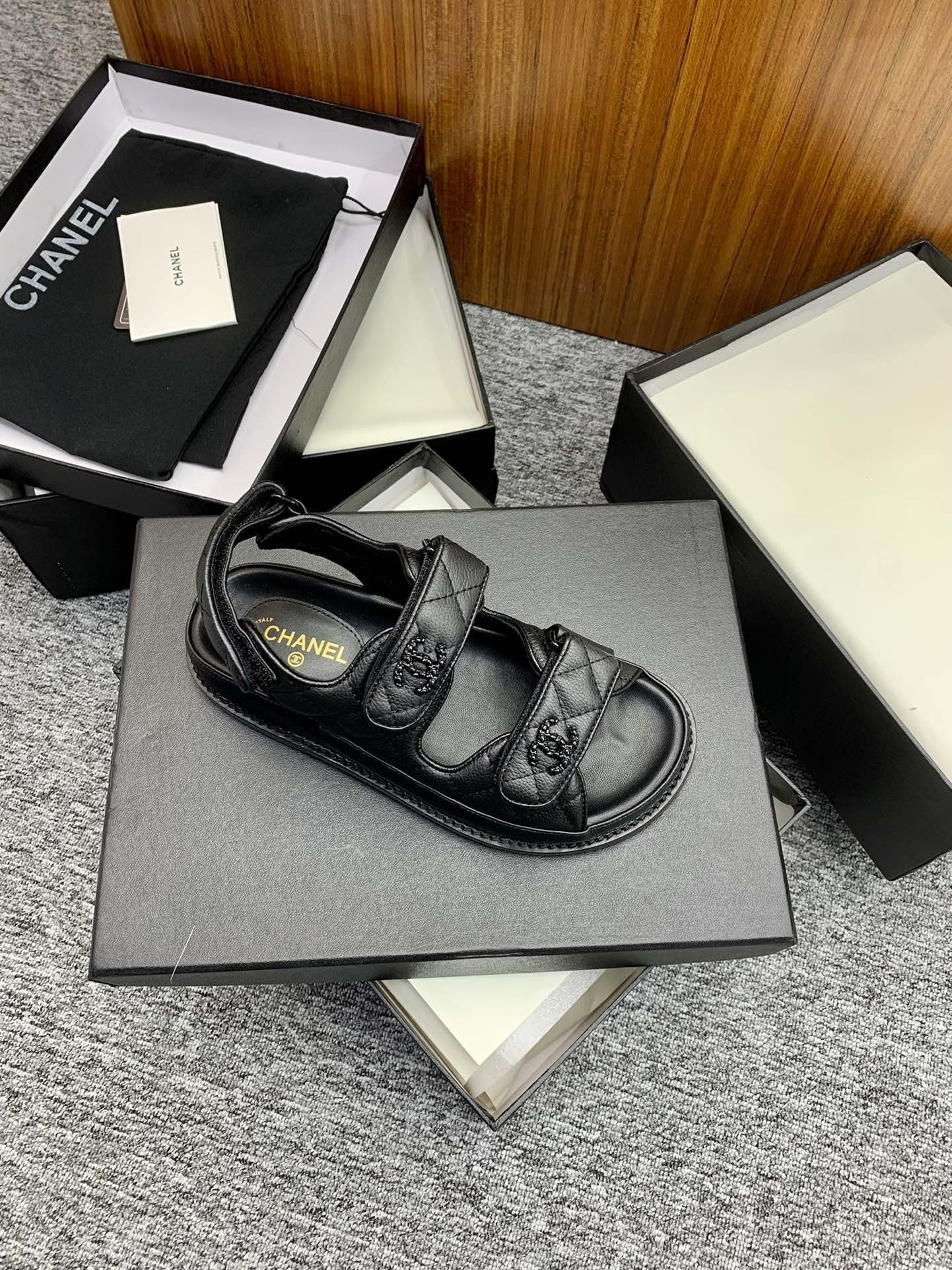 Chanel Lambskin Leather Sandals