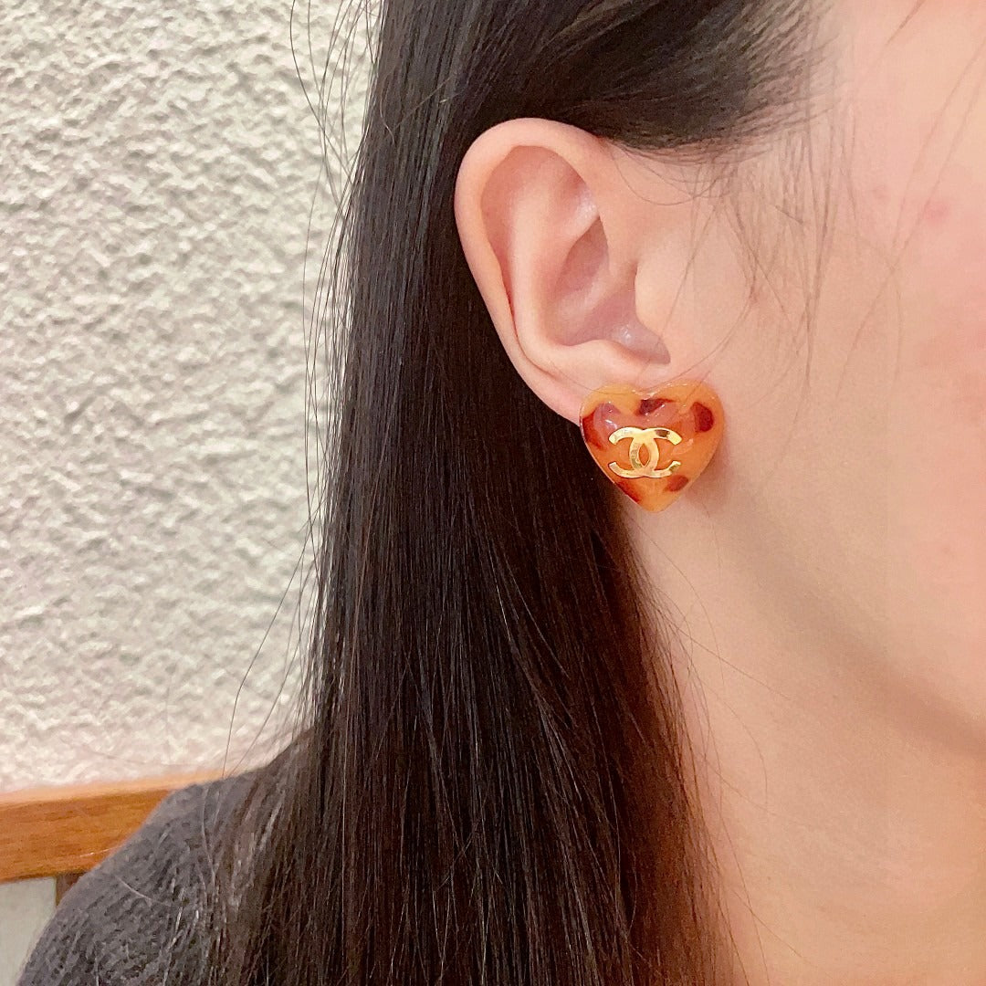 Chanel Heart Earrings