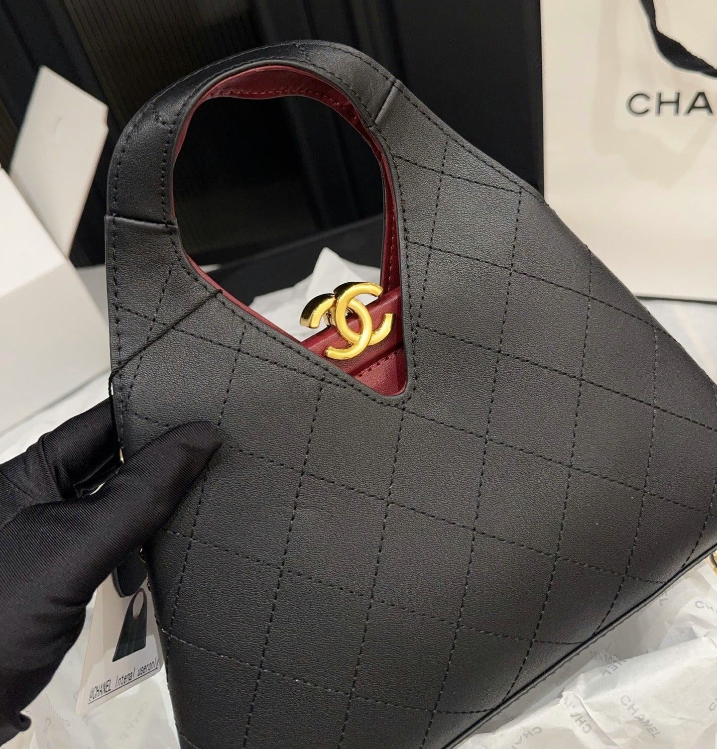 Chanel Black Logo Handbag