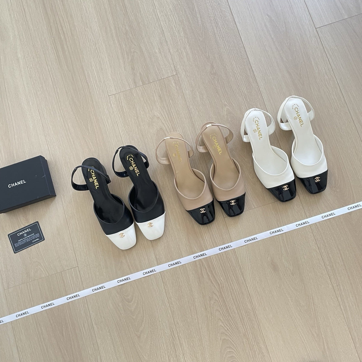 Chanel Leather Colorblock Sandals