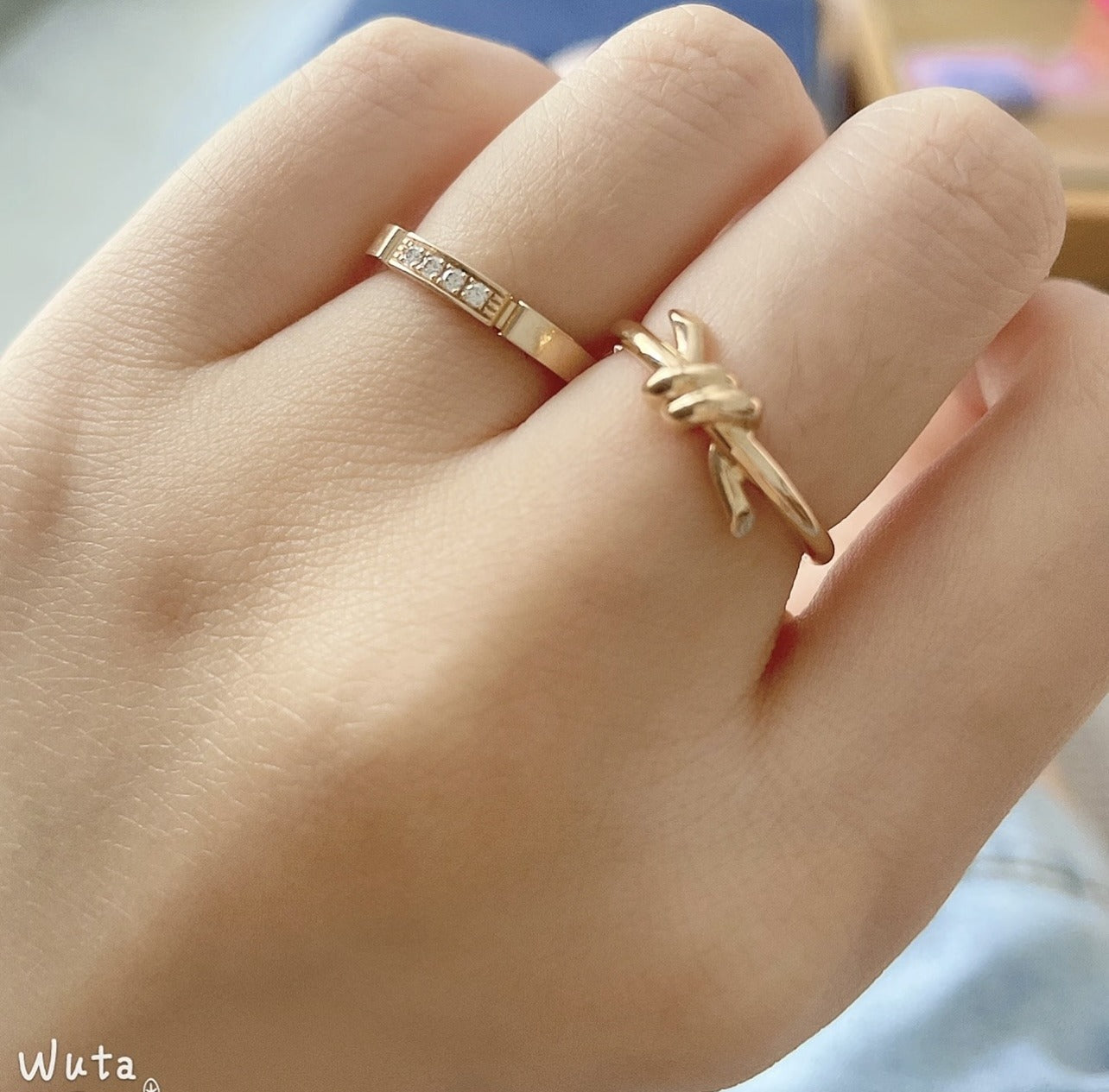 Tiffany & Co. Silver Brass Knot Ring