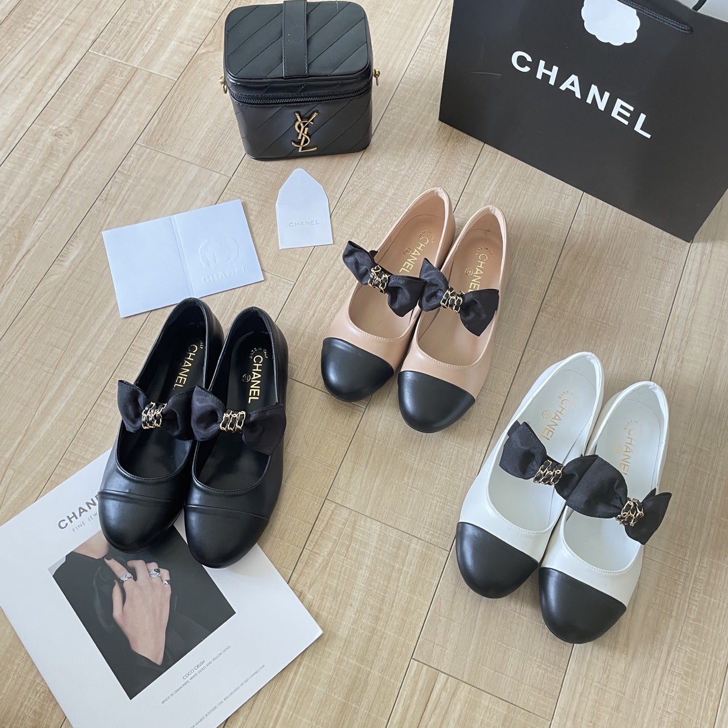 Chanel Leather Bow Shoes