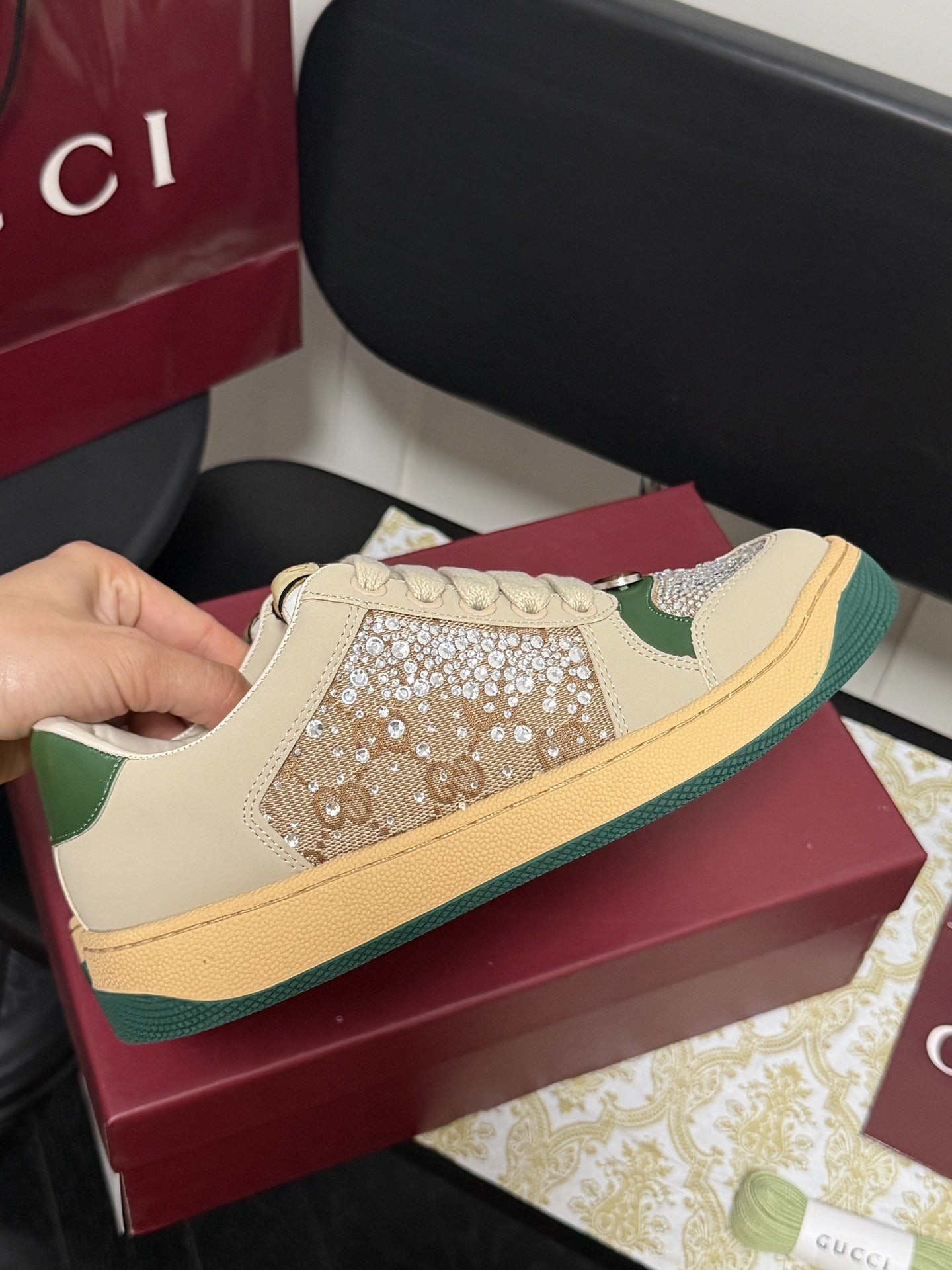 Gucci Crystal Sneakers
