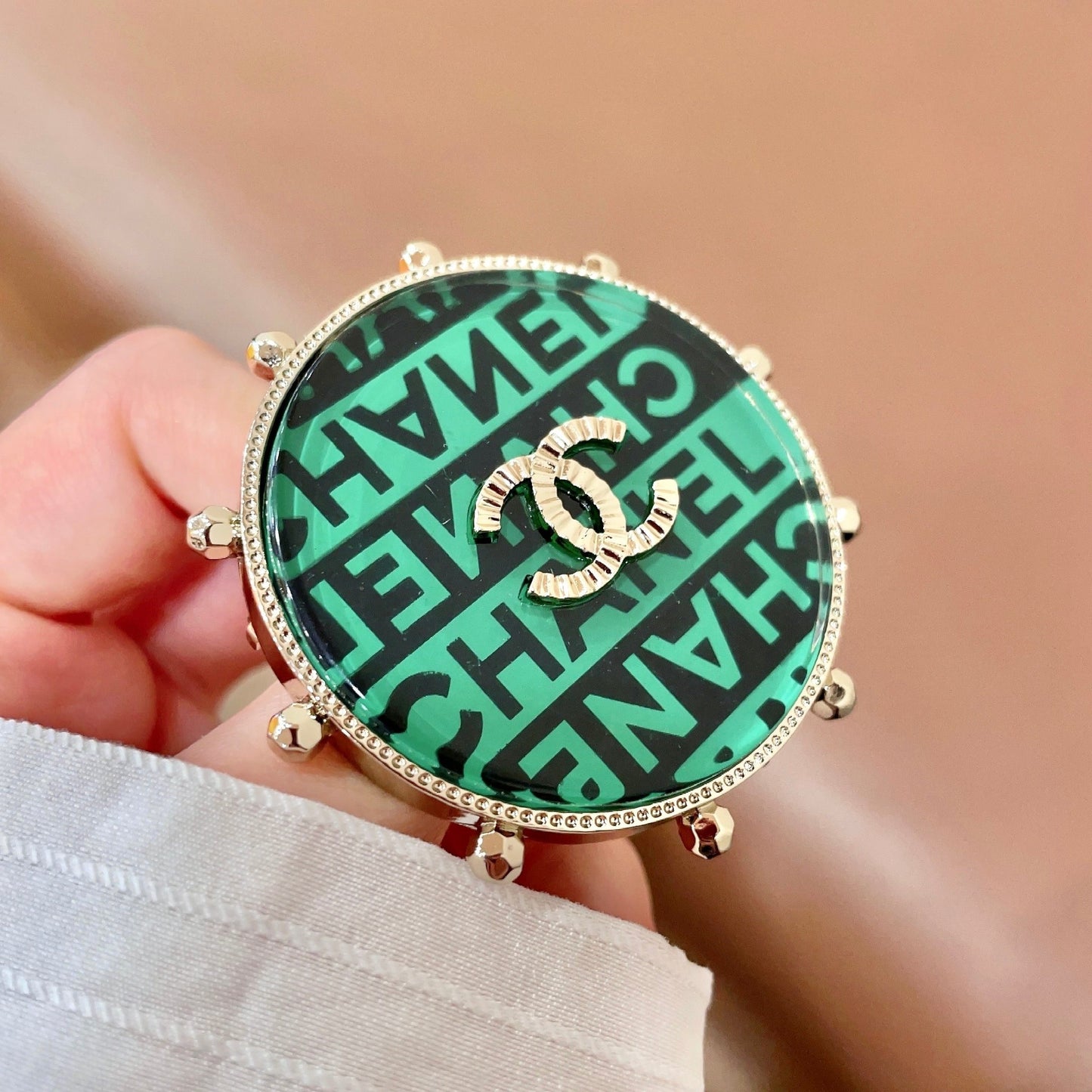 Chanel Logo Brooch