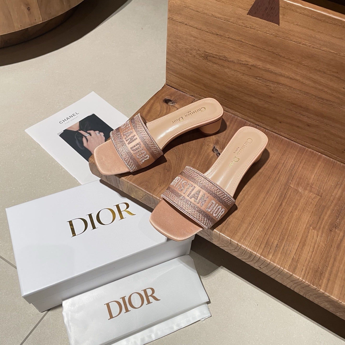 Dior Embroidered Slides