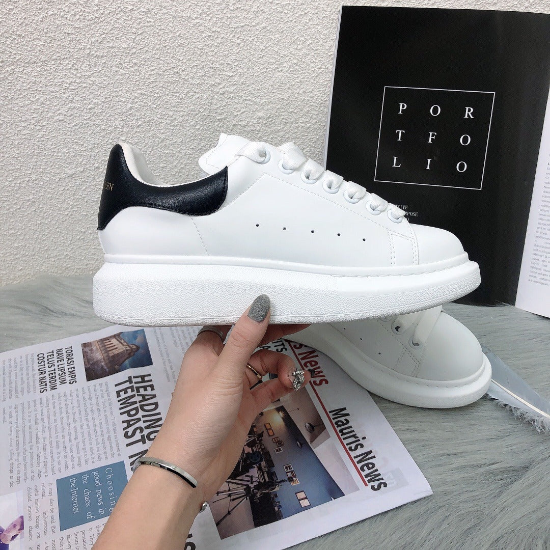 Alexander McQueen Lambskin Leather Logo Sneakers