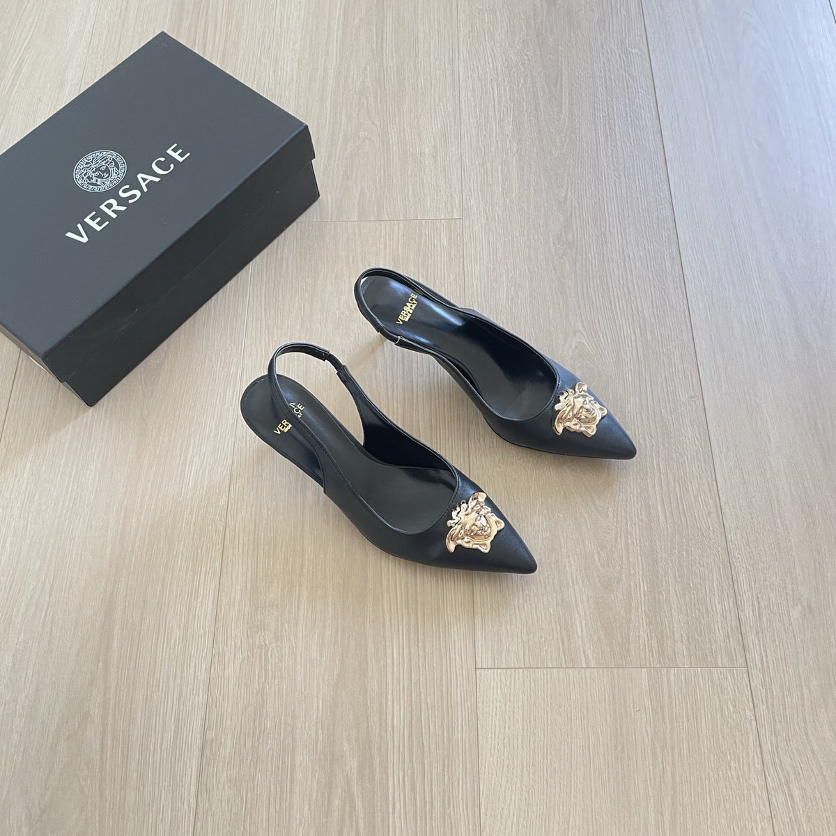 Versace Lambskin Leather Sandals