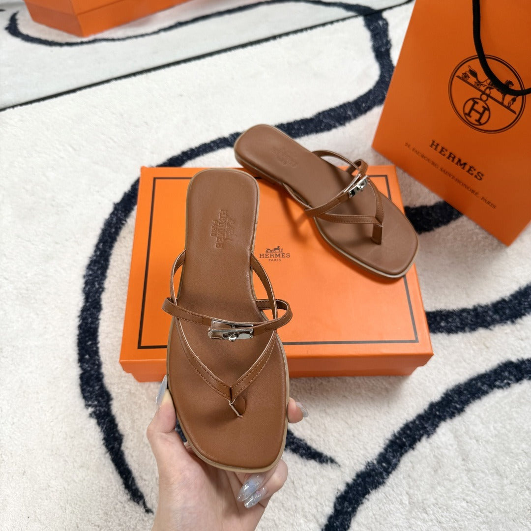 Hermes Leather Logo Slides