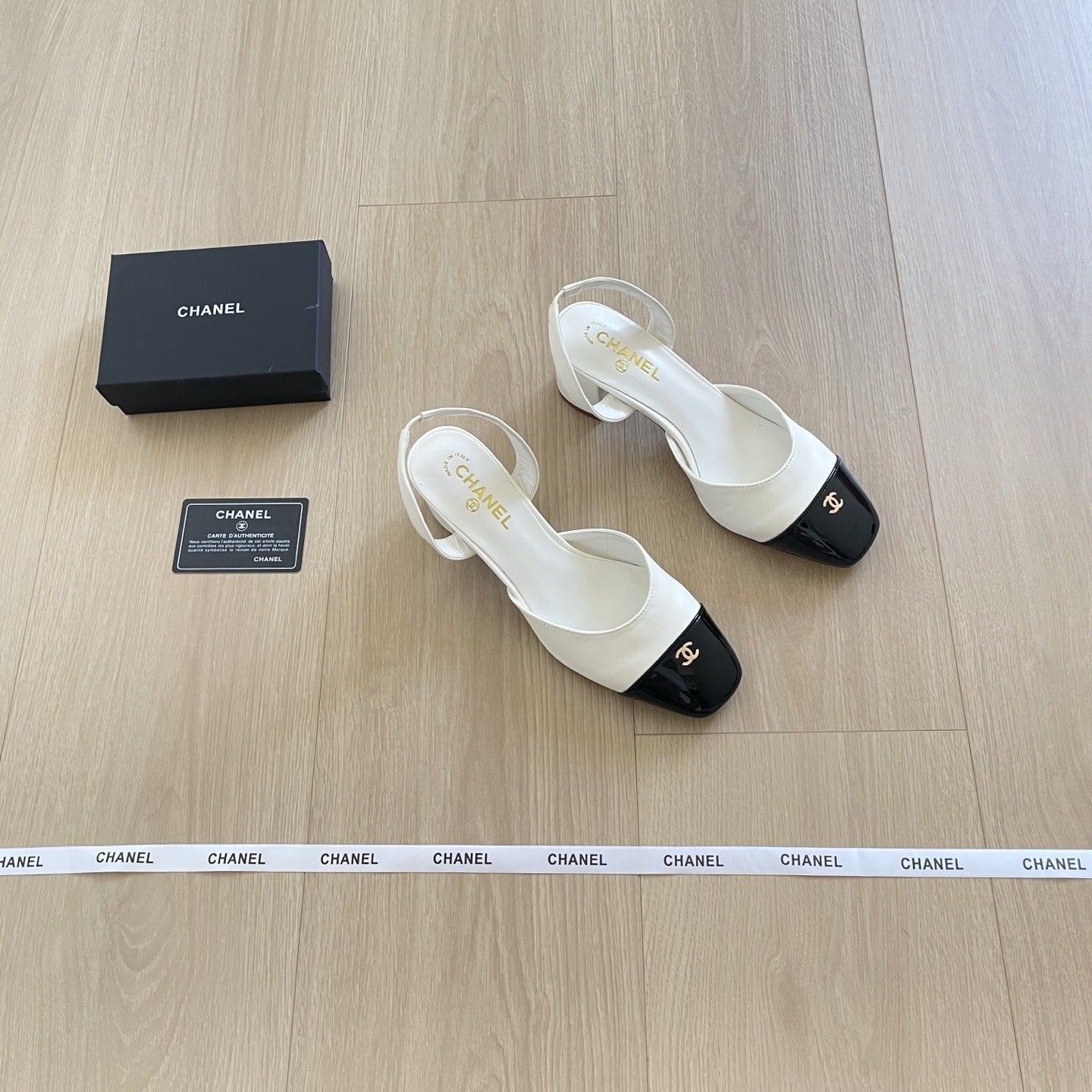 Chanel Leather Colorblock Sandals