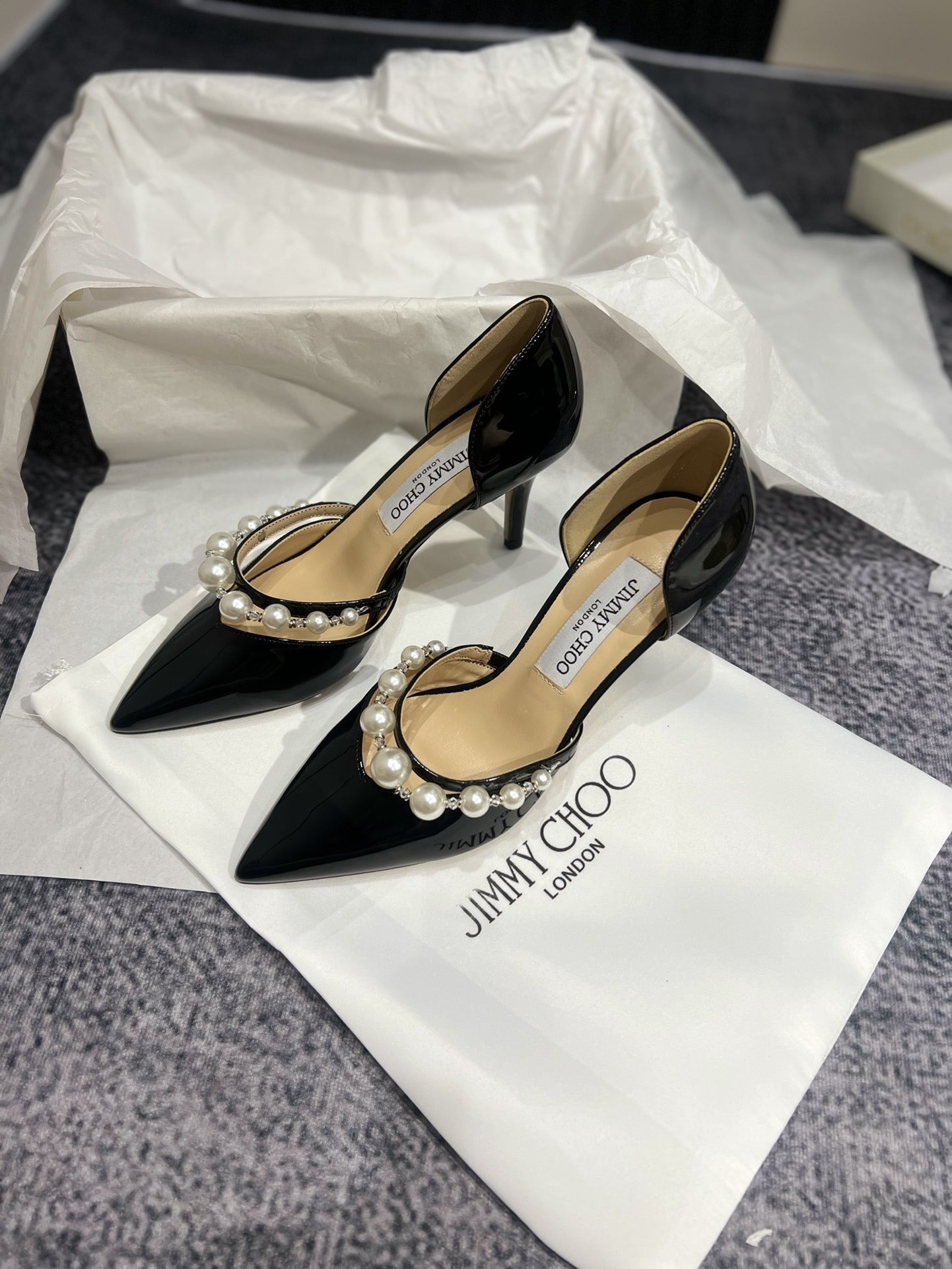 Jimmy Choo Black Pearl Heels