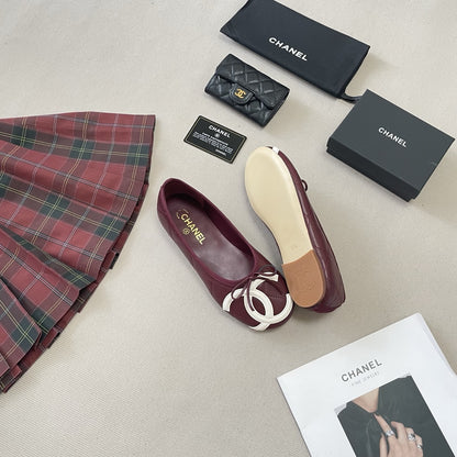 Chanel Leather Ballet Flats