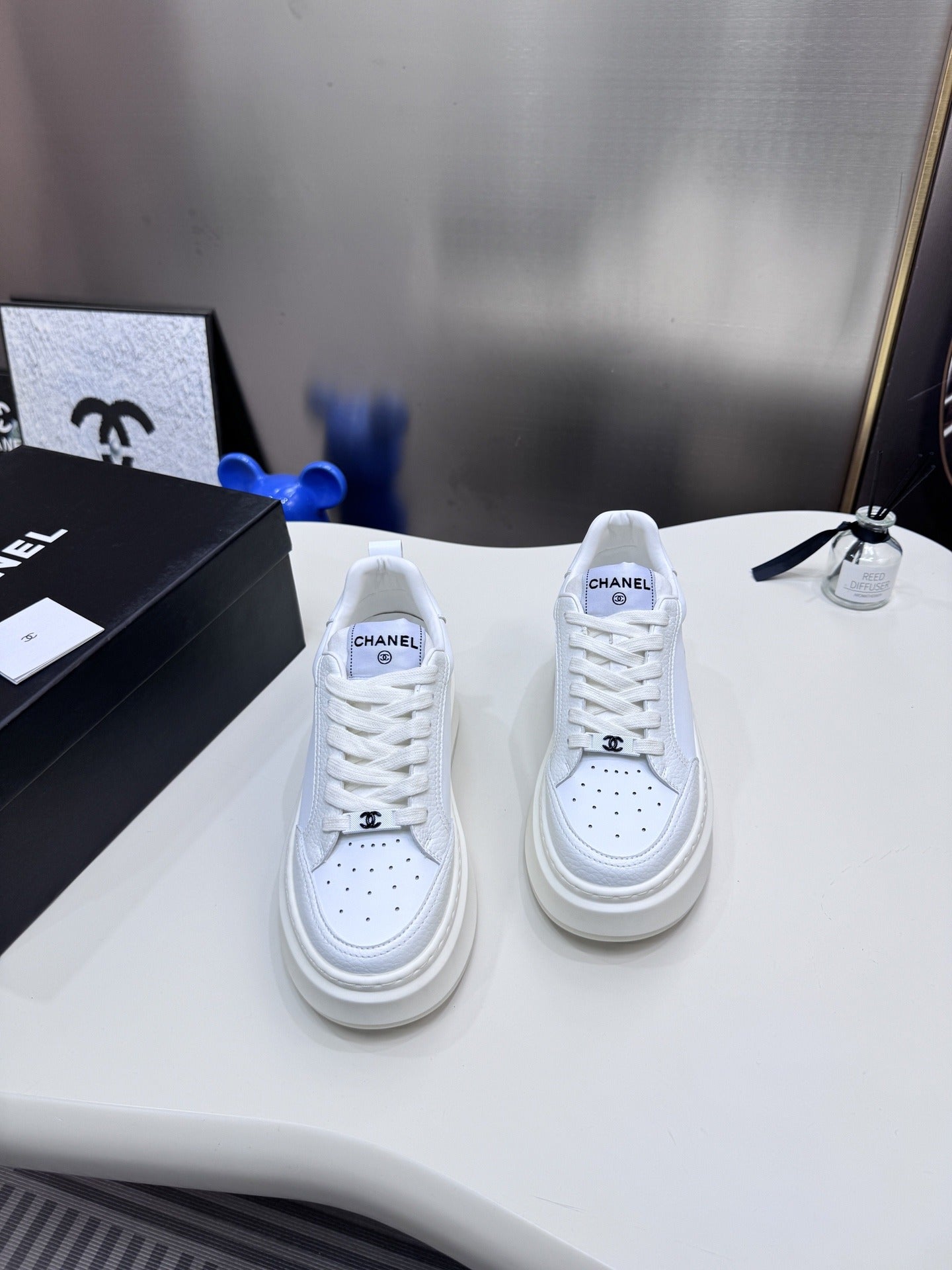 Chanel Leather Tennis Shoes