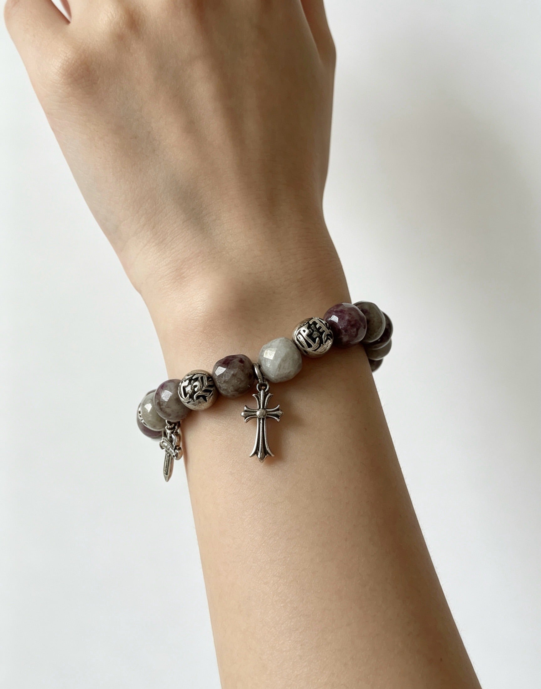 Chrome Hearts Sterling Silver Cross Bracelet