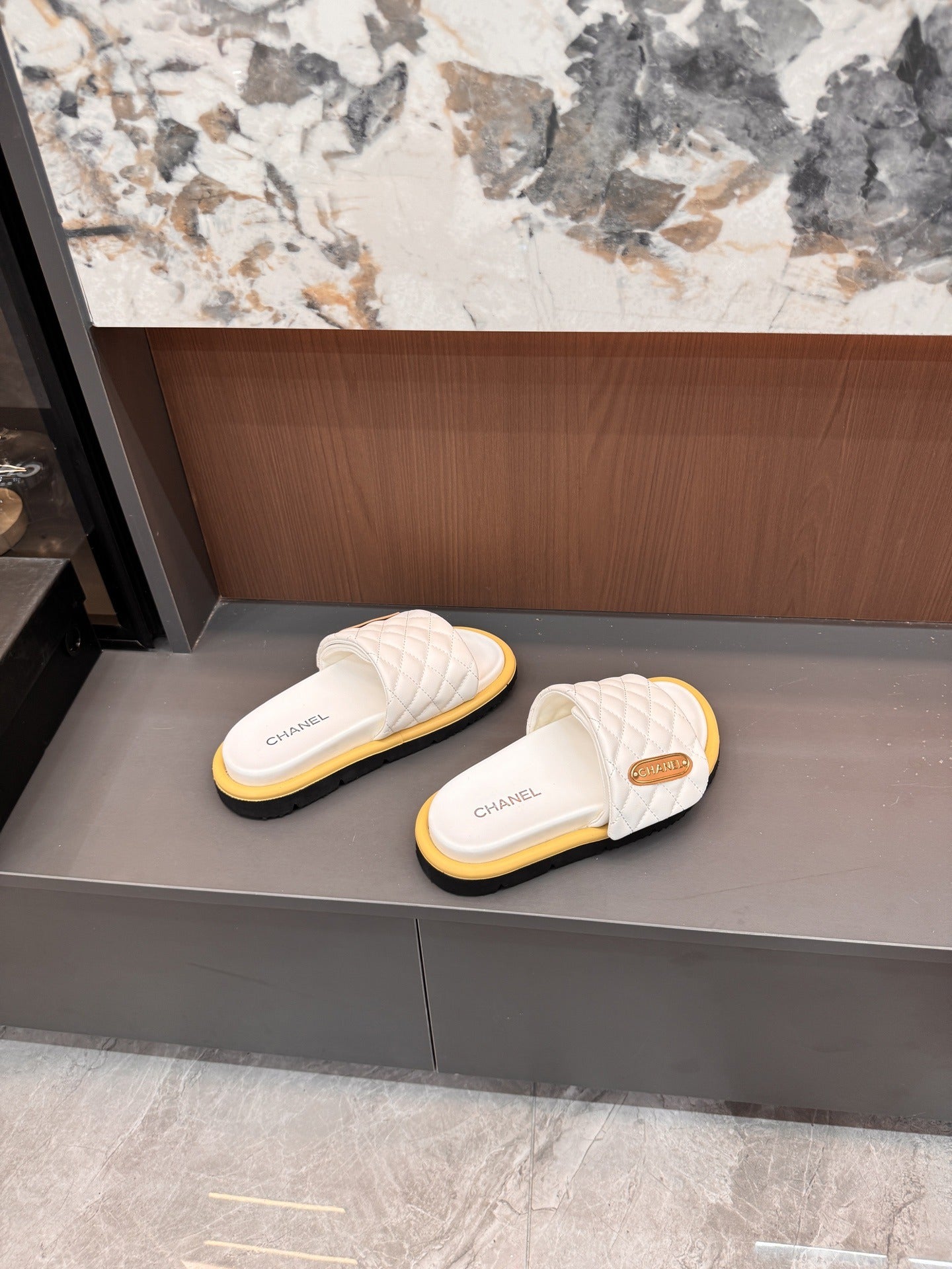 Chanel Lambskin Leather Slides