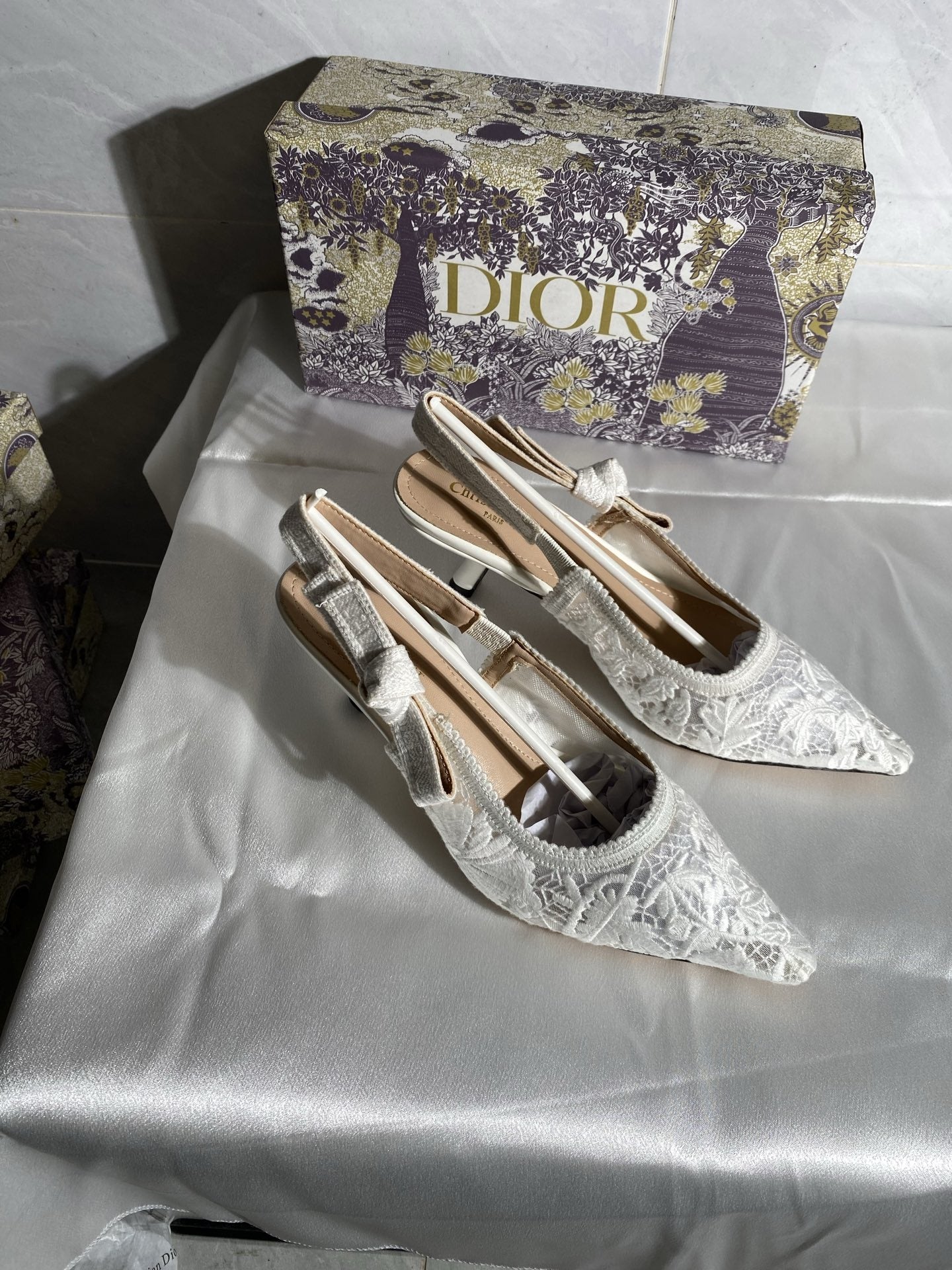Dior Embroidered Heels