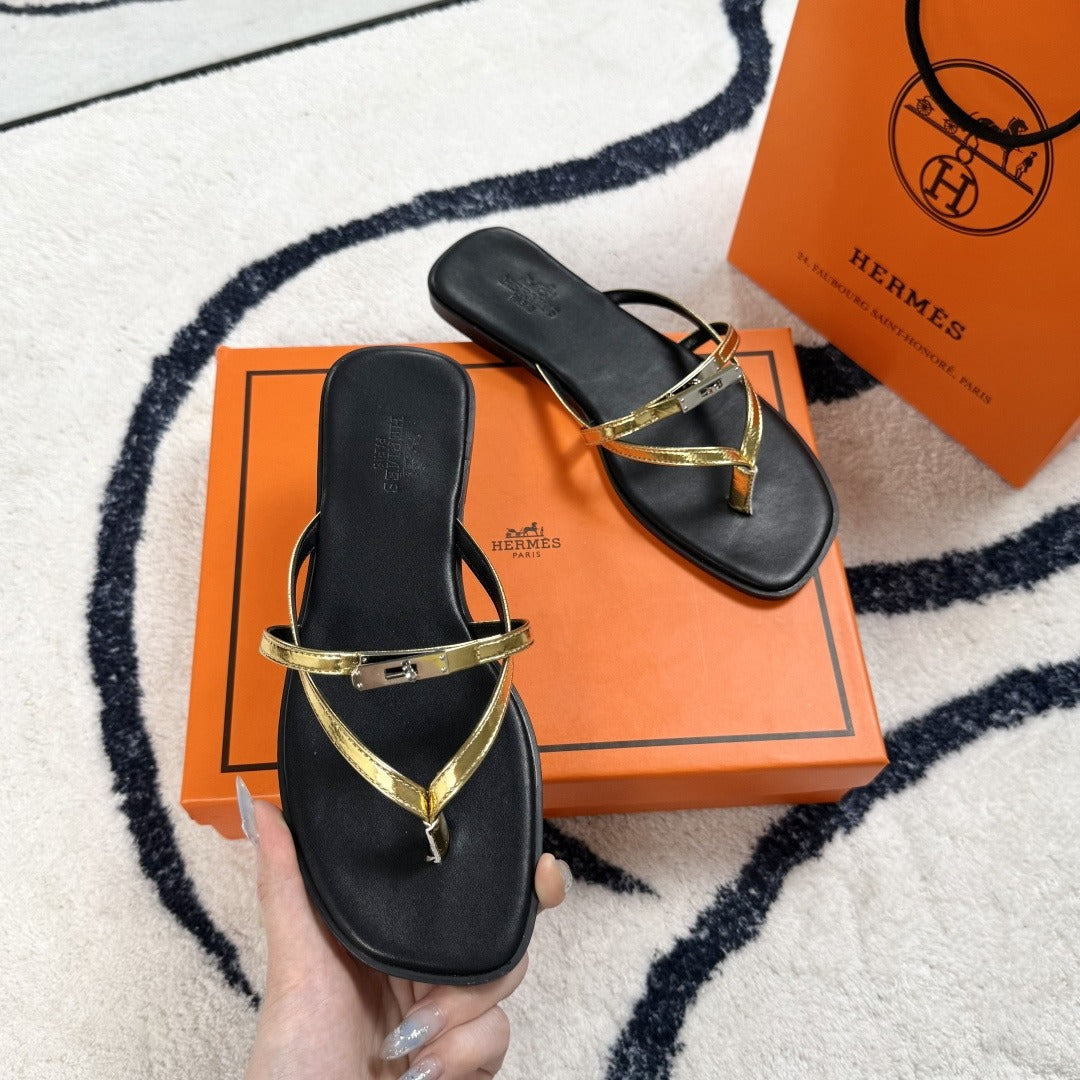 Hermes Leather Logo Slides