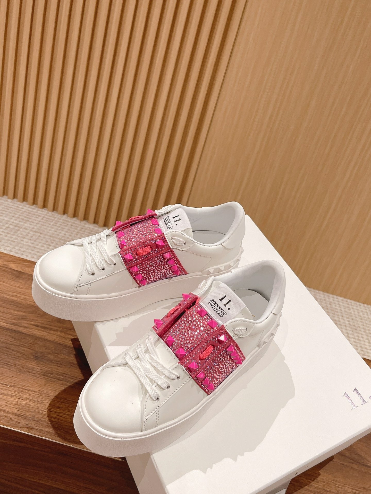 Valentino Calfskin Leather Sneakers