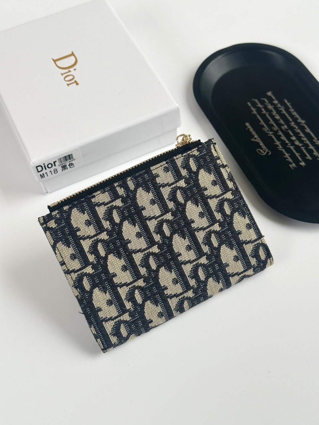 Dior Black Calfskin Leather Wallet
