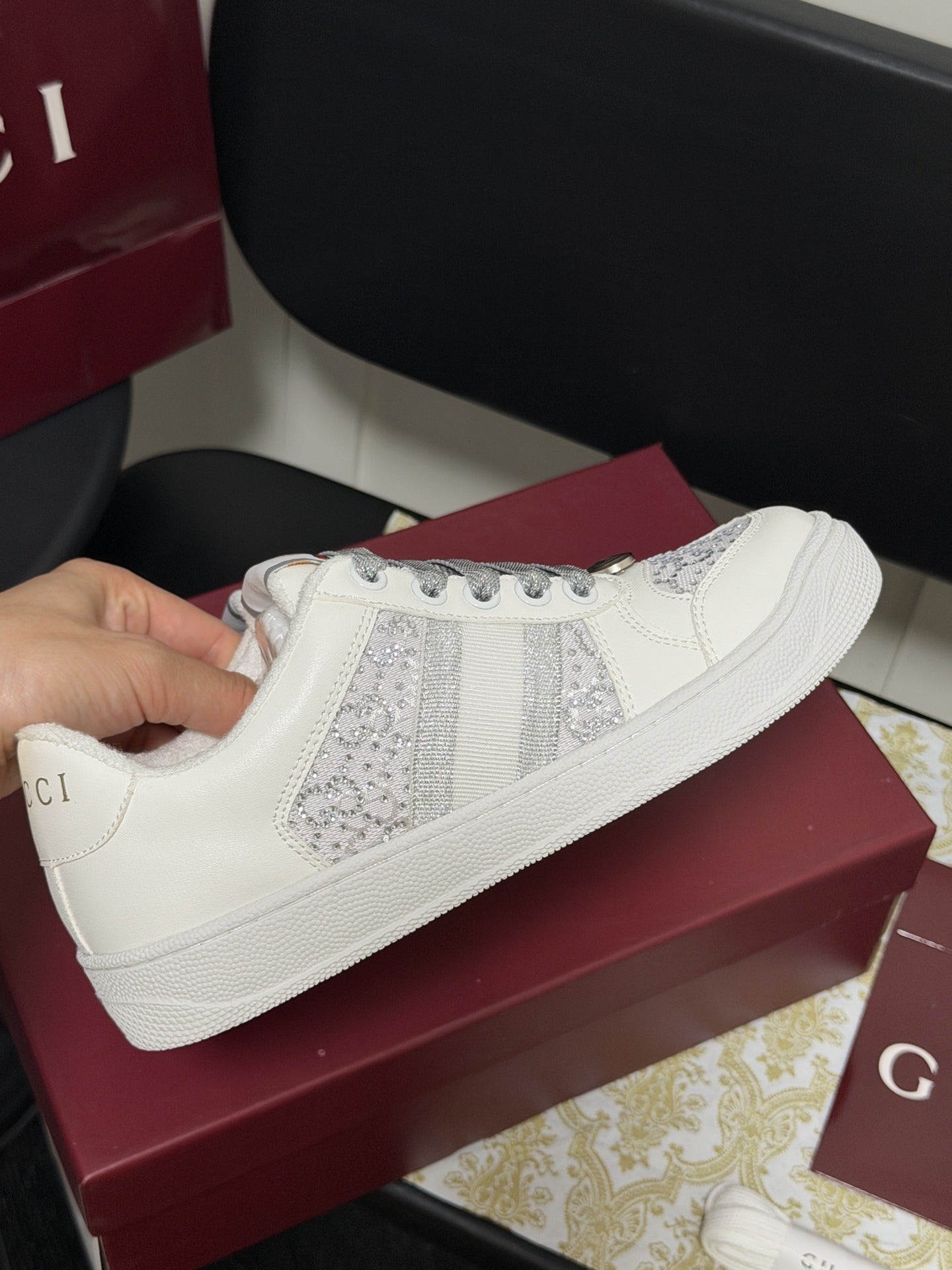 Gucci Crystal Sneakers
