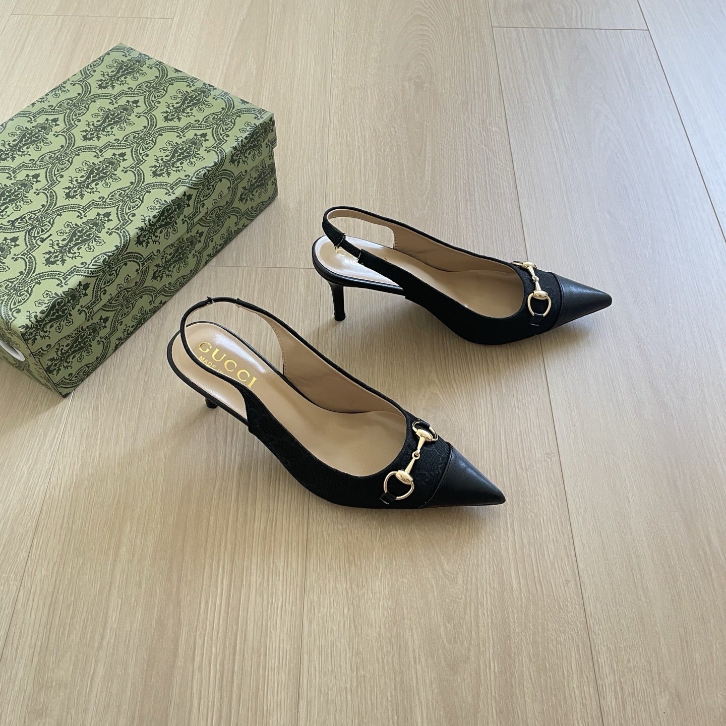 Gucci Canvas Horsebit Sandals