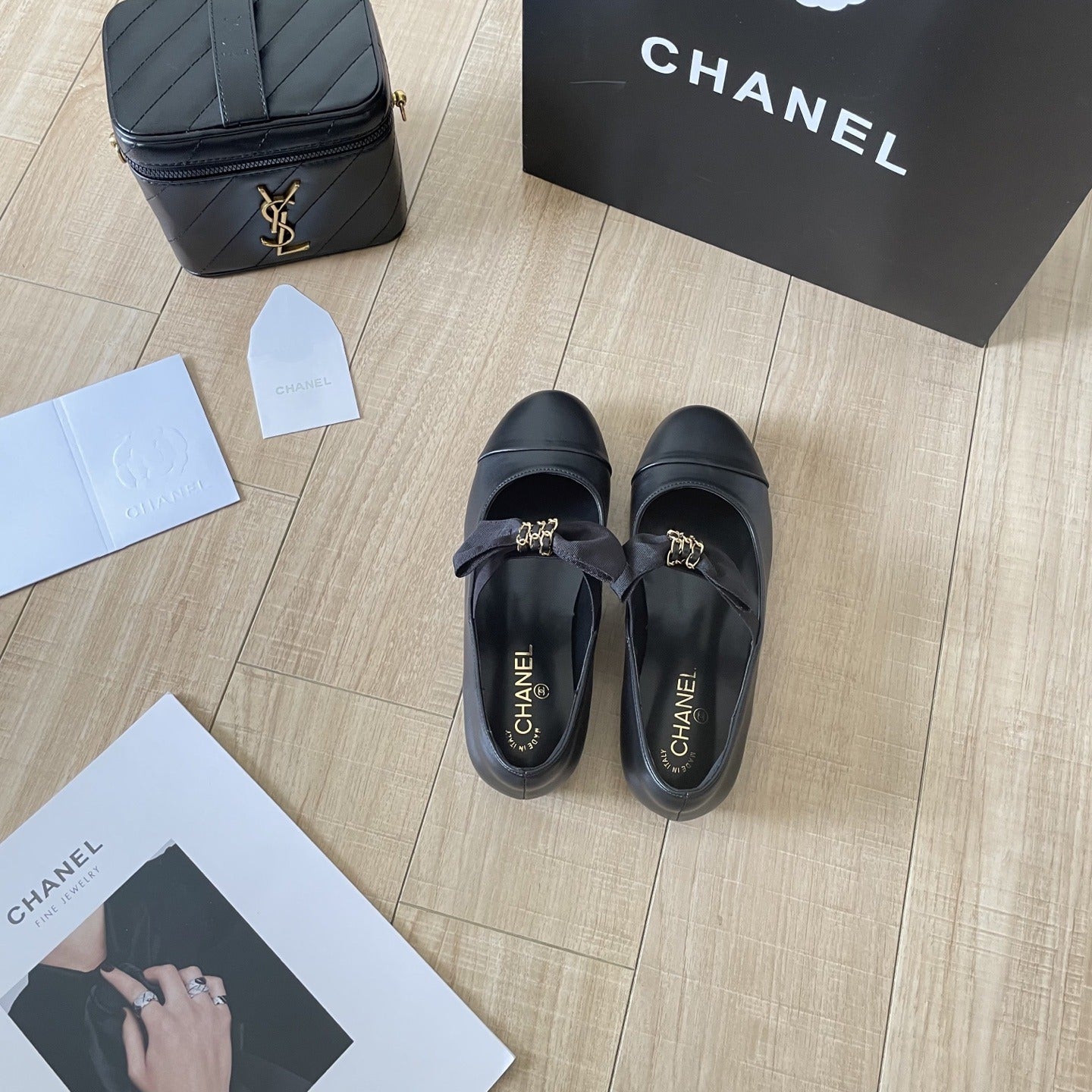 Chanel Leather Bow Shoes
