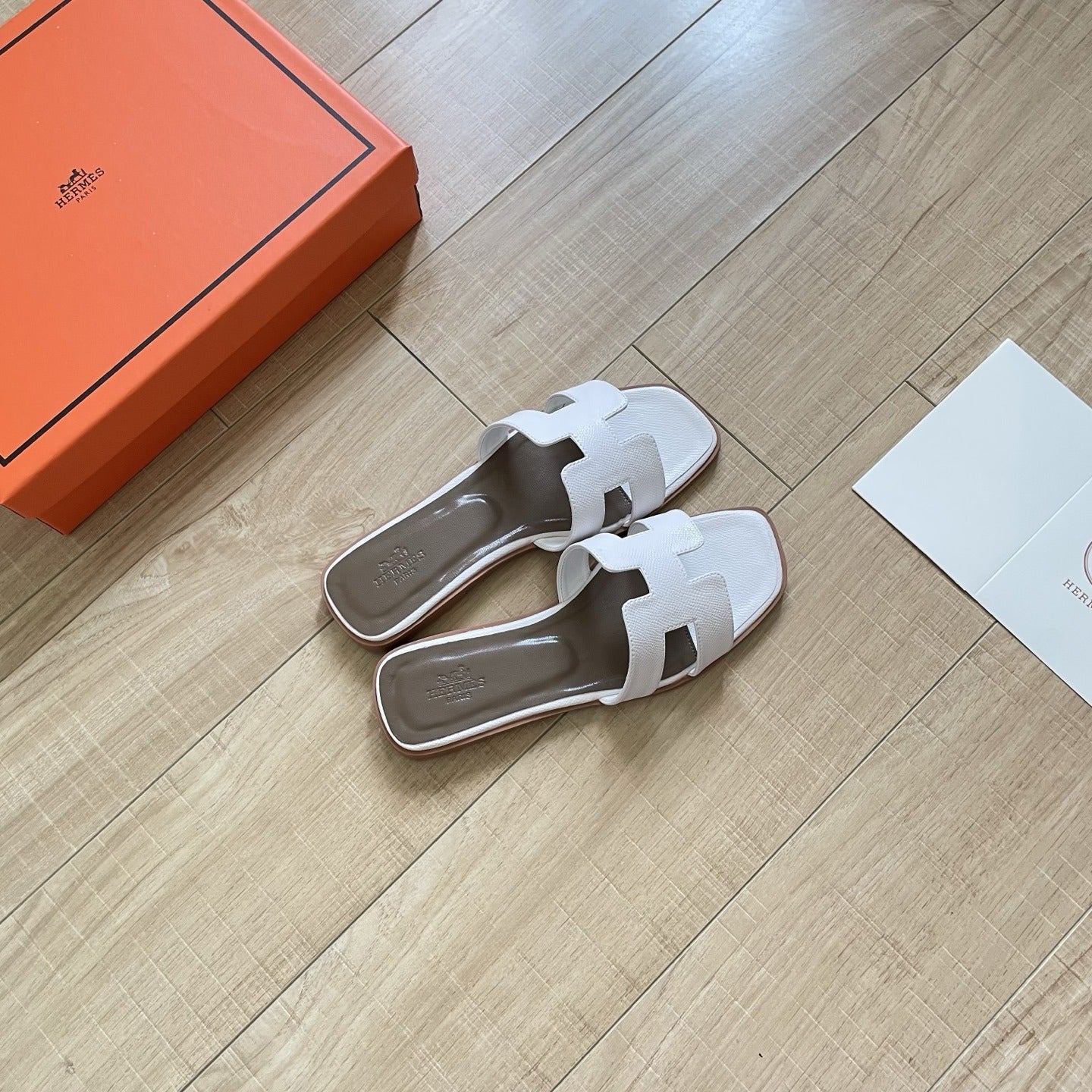 Hermes Leather Slides