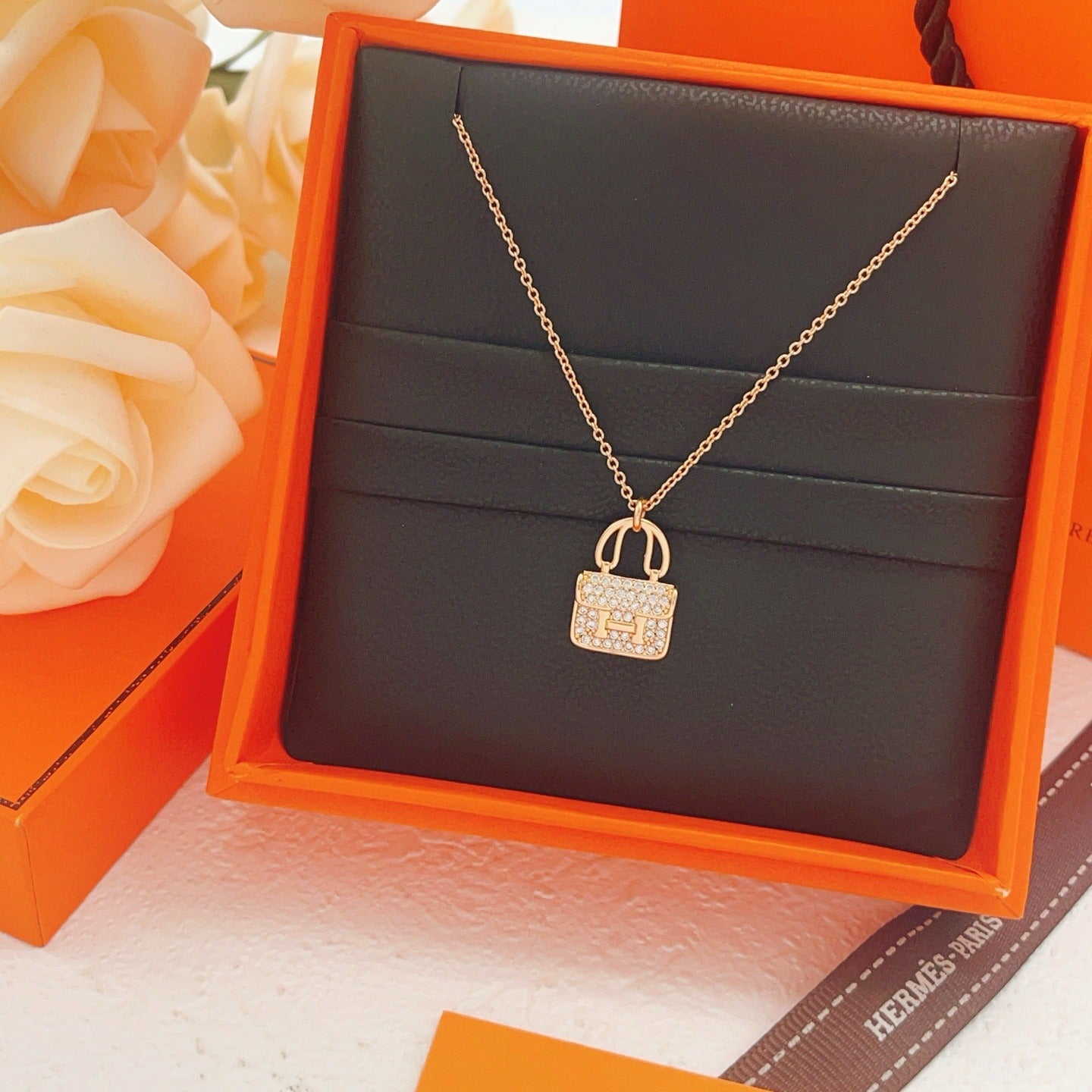 Hermes Brass Necklace
