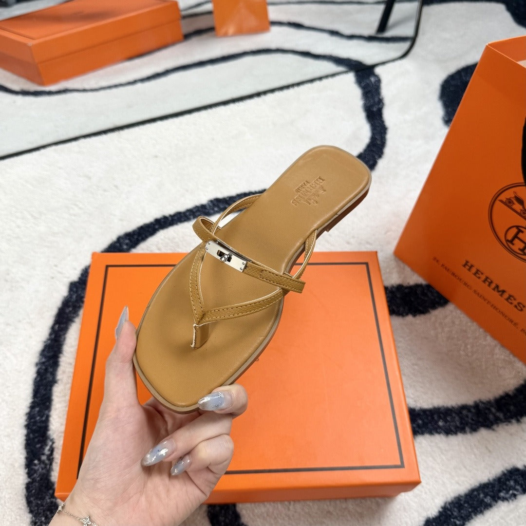 Hermes Leather Logo Slides