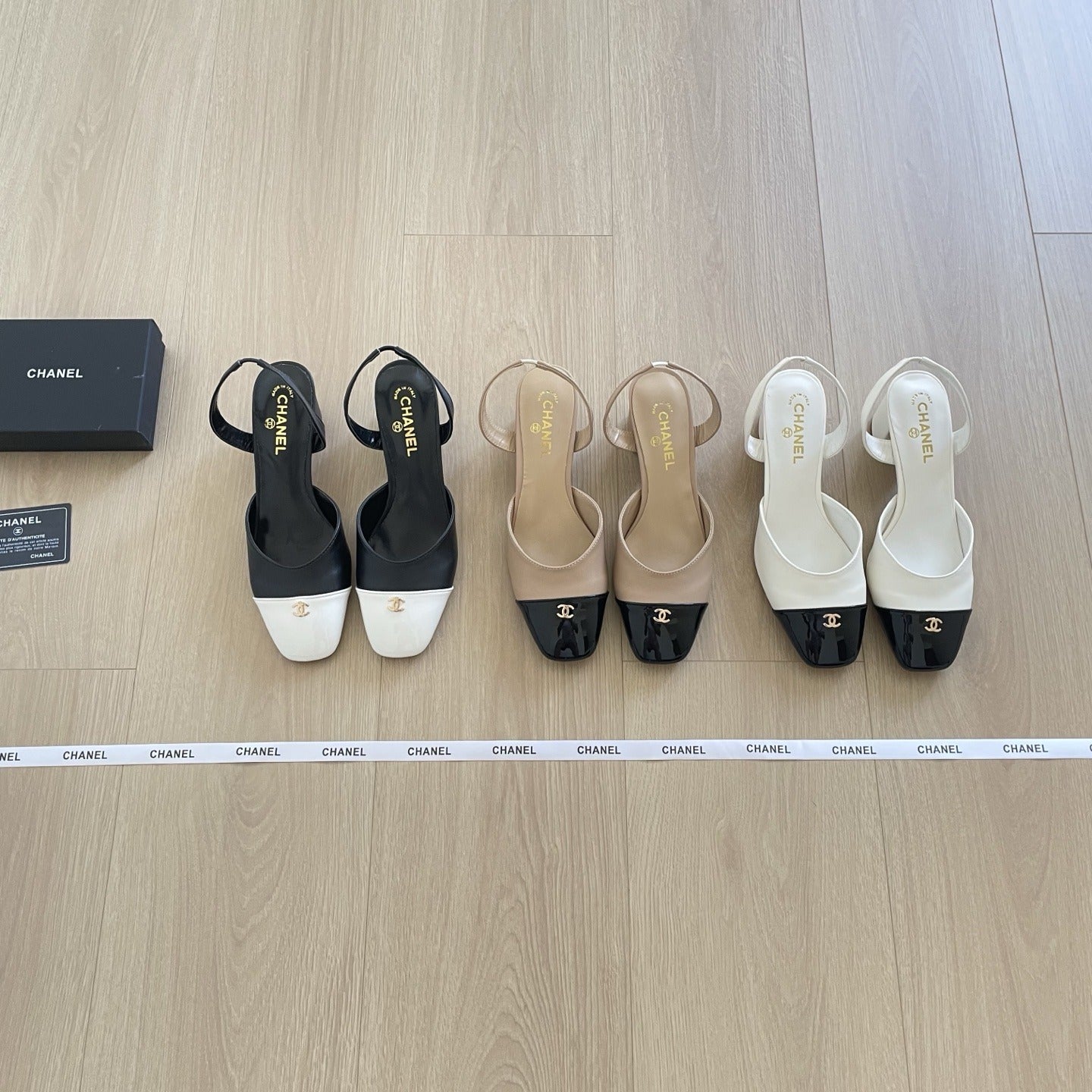 Chanel Leather Colorblock Sandals