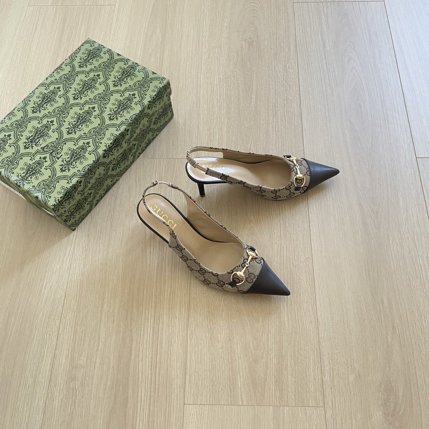 Gucci Canvas Horsebit Sandals