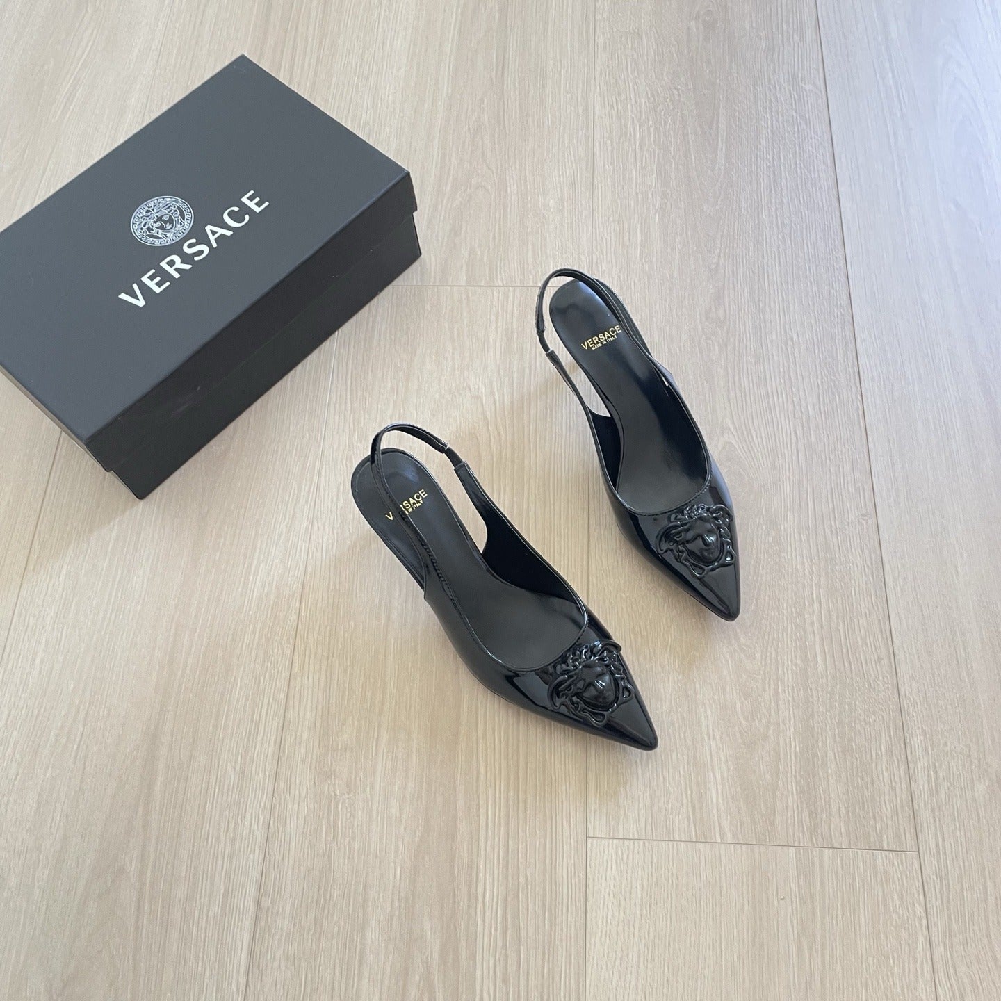 Versace Lambskin Leather Sandals