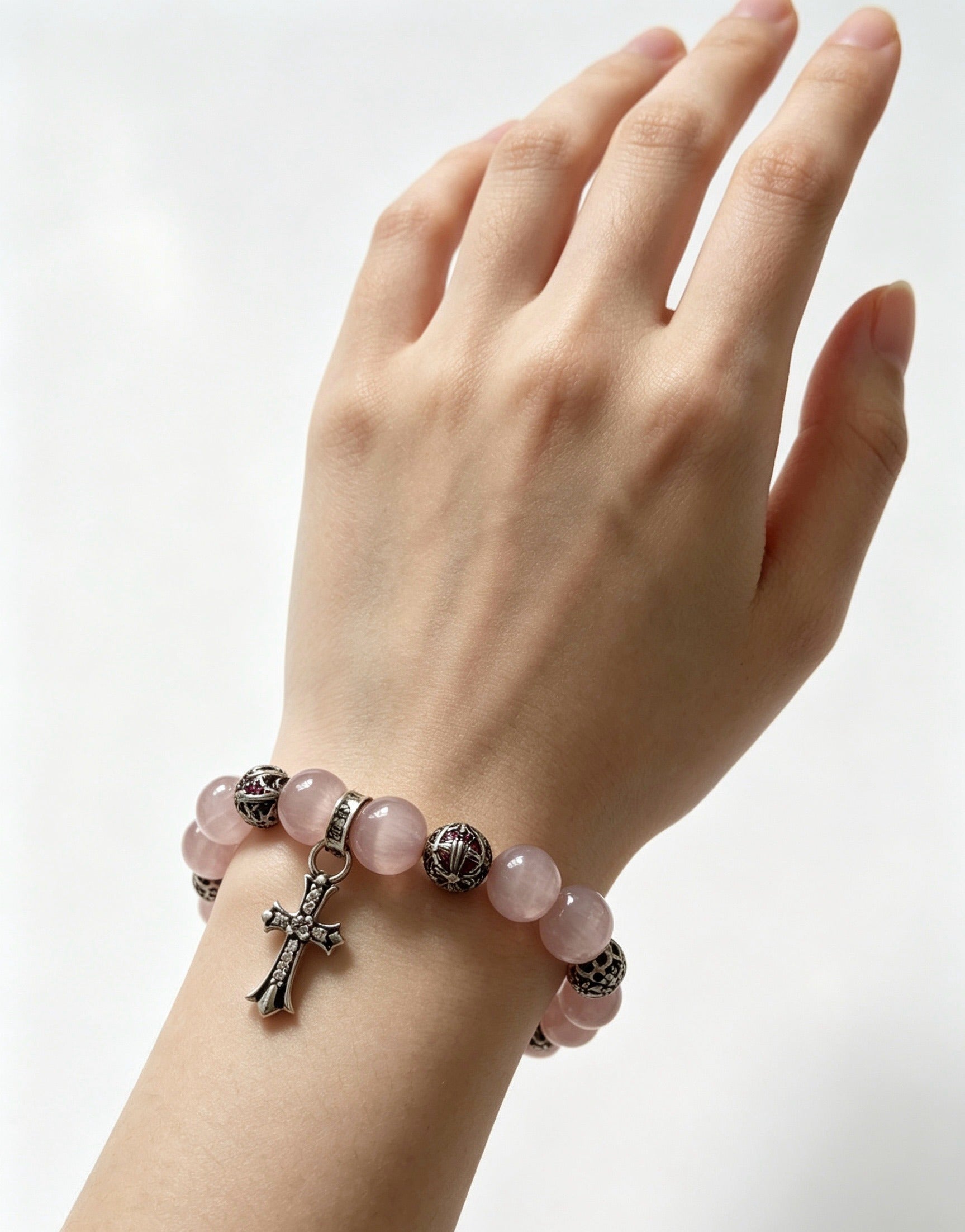 Chrome Hearts Sterling Silver Cross Bracelet