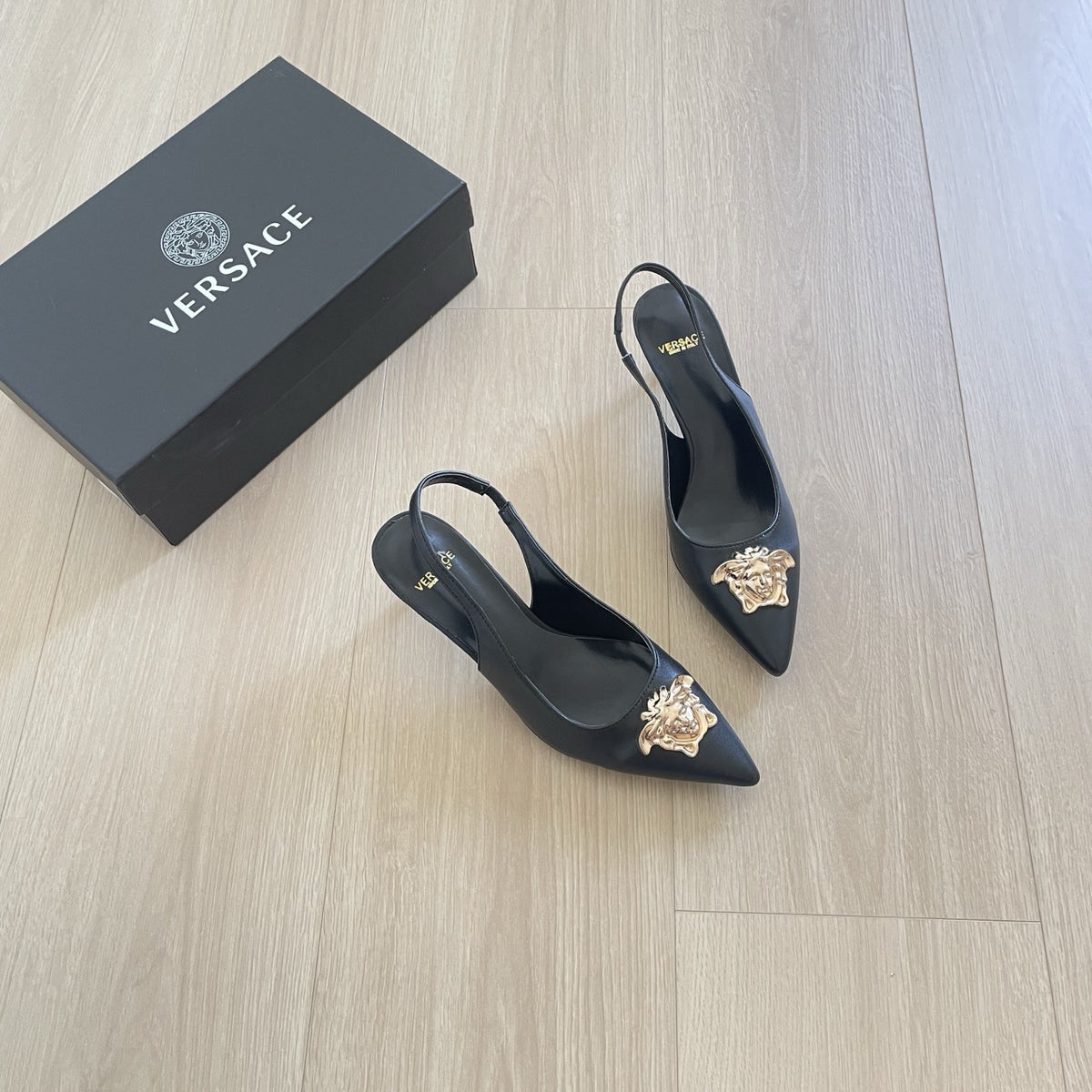 Versace Lambskin Leather Sandals