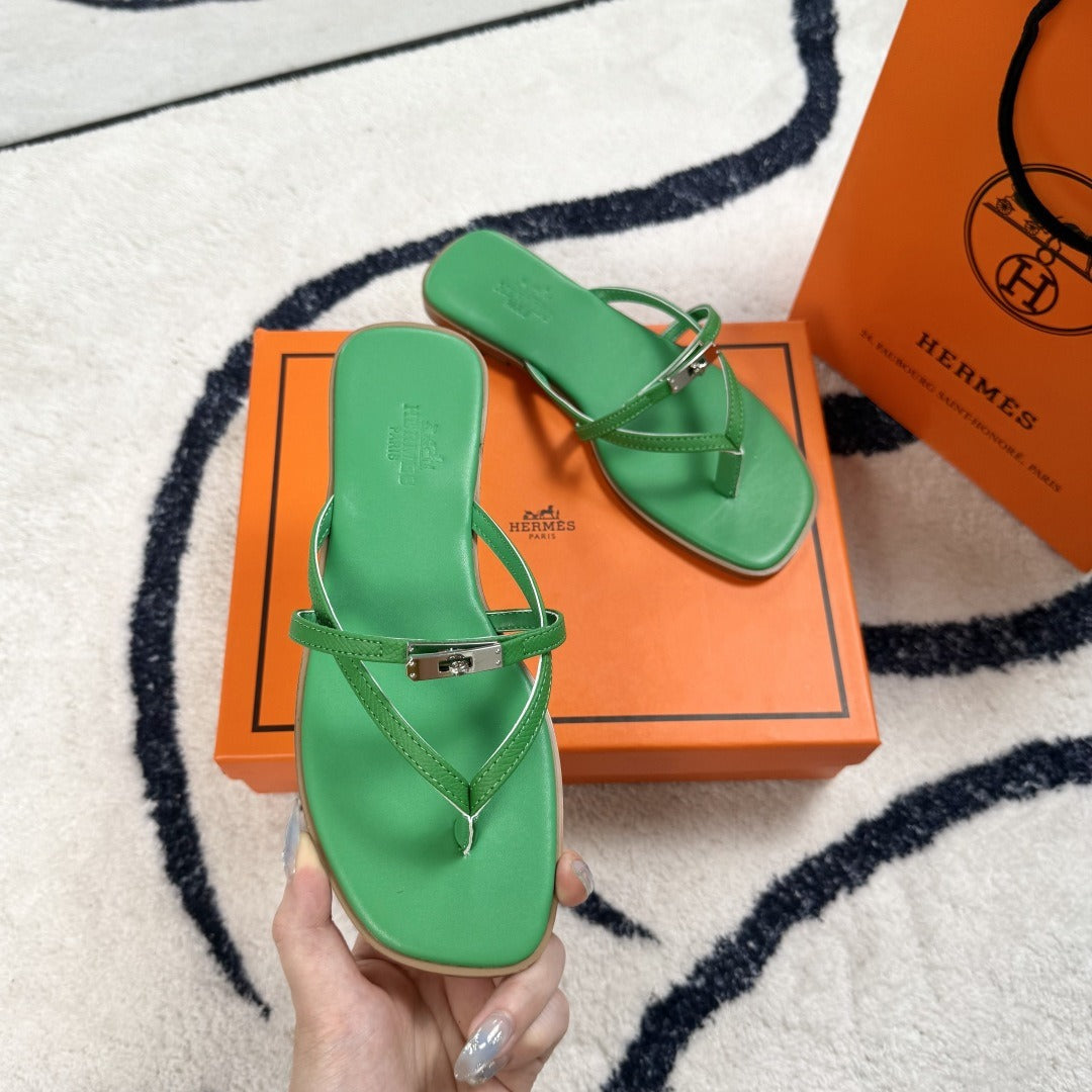 Hermes Leather Logo Slides